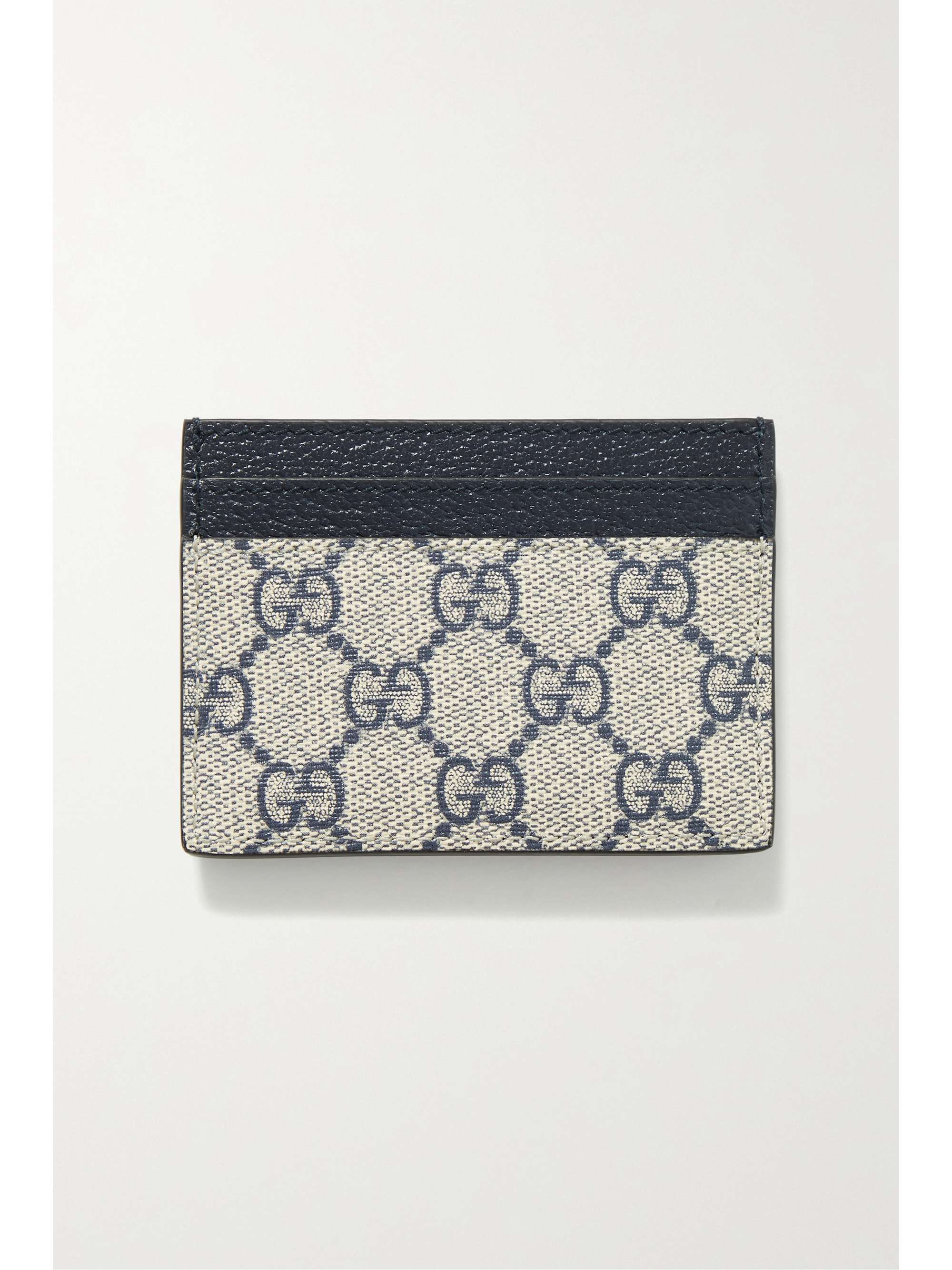 GUCCI Ophidia textured leather-trimmed printed coated-canvas cardholder ...