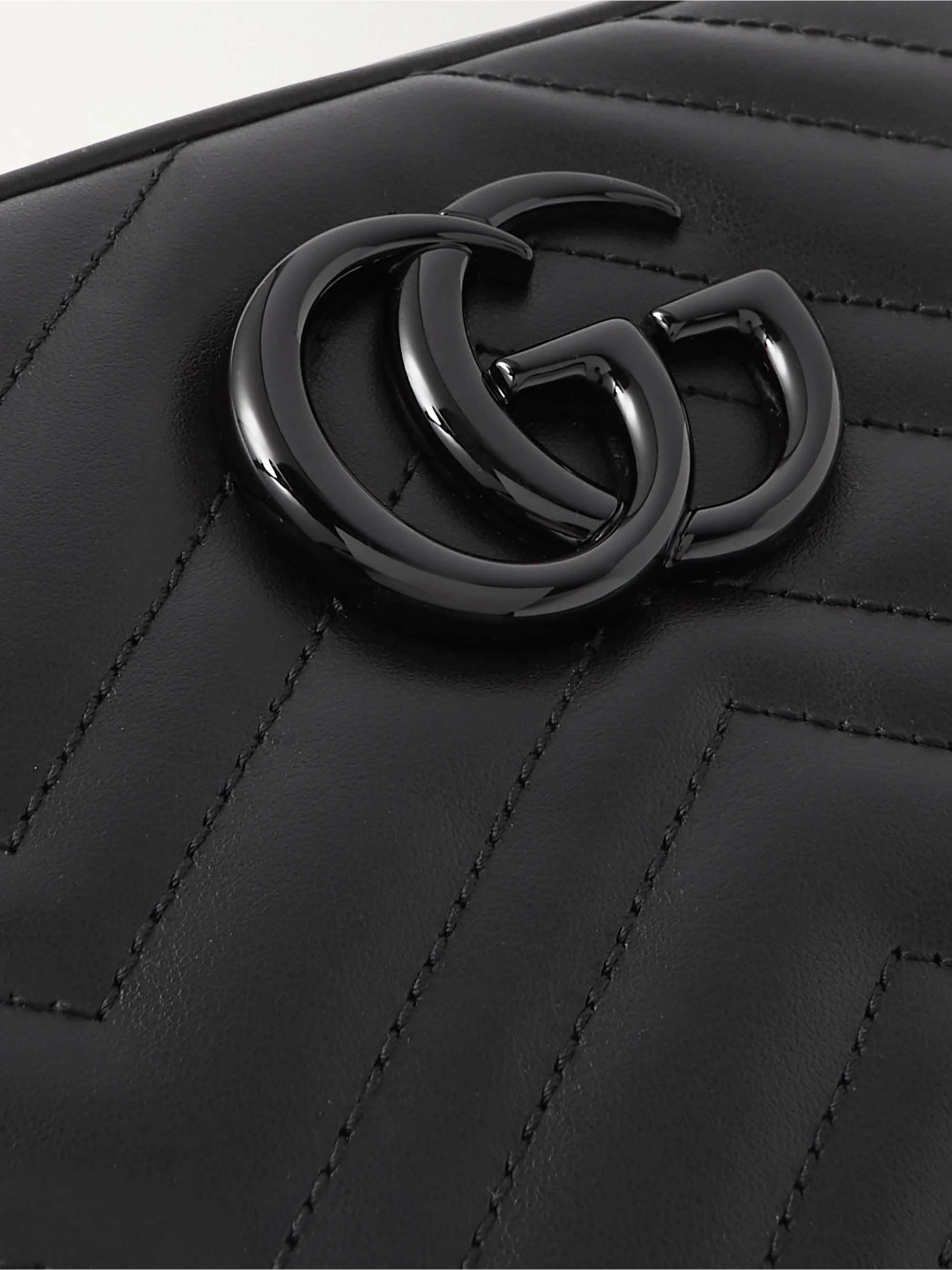 Black GG Marmont Camera 2.0 mini quilted leather shoulder Black GG Marmont Camera 2.0 mini quilted leather shoulder