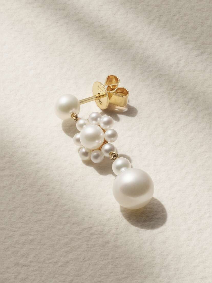 Sophie Bille Brahe Petite Marguerite De Mariage 14-karat Gold Pearl Single Earring