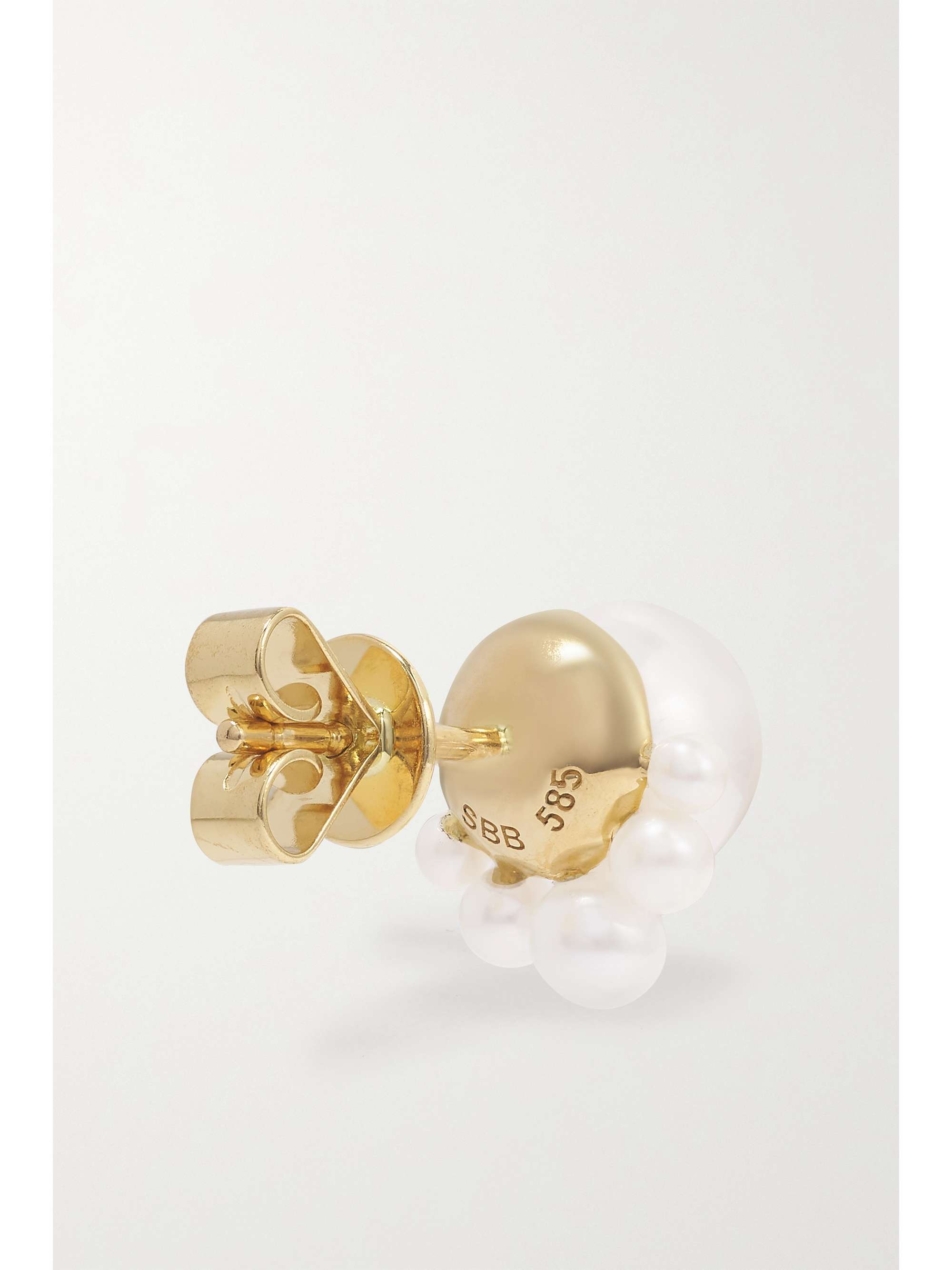 SOPHIE BILLE BRAHE Mariage 14-karat gold pearl single earring
