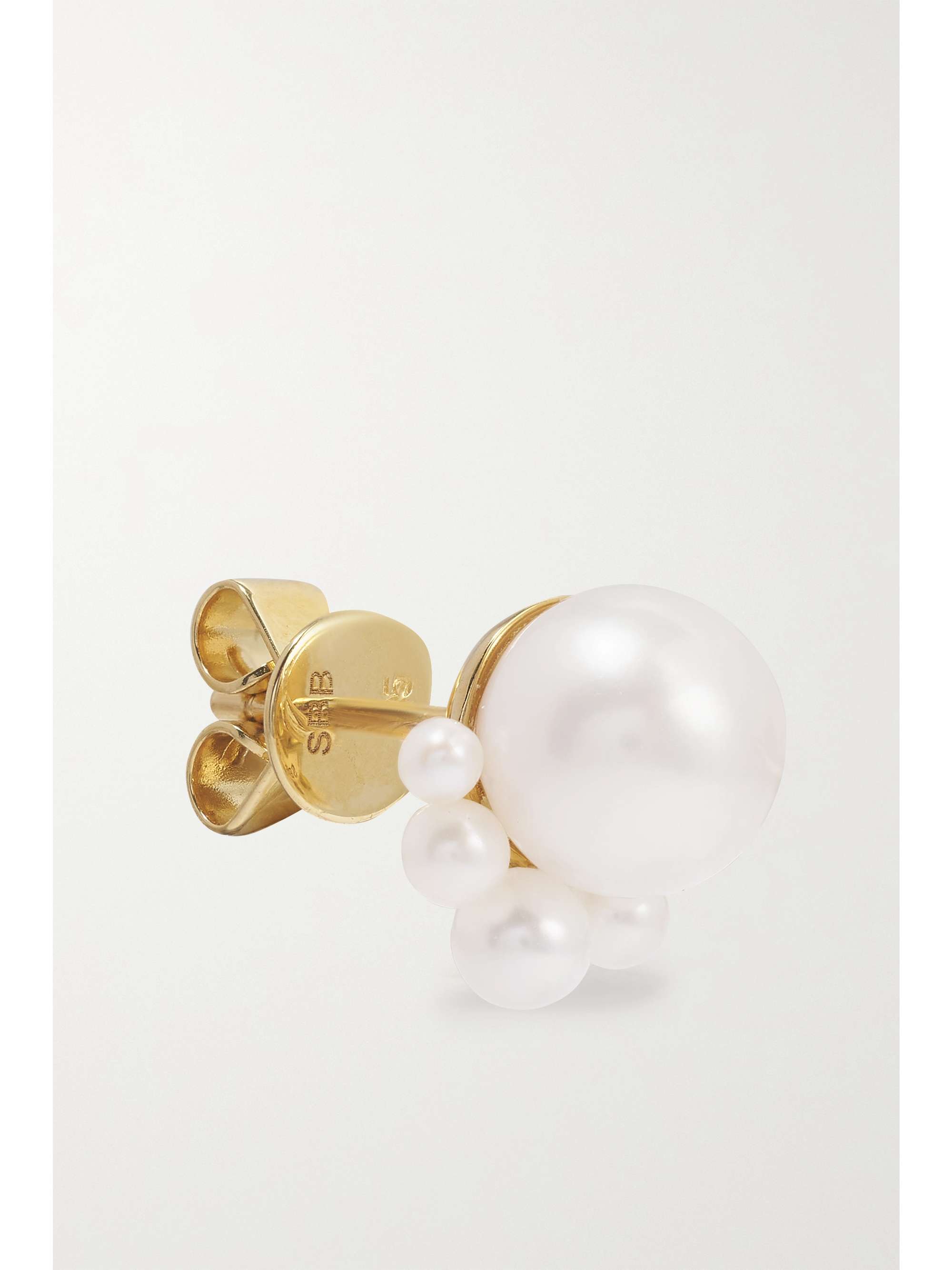 SOPHIE BILLE BRAHE Mariage 14-karat gold pearl single earring