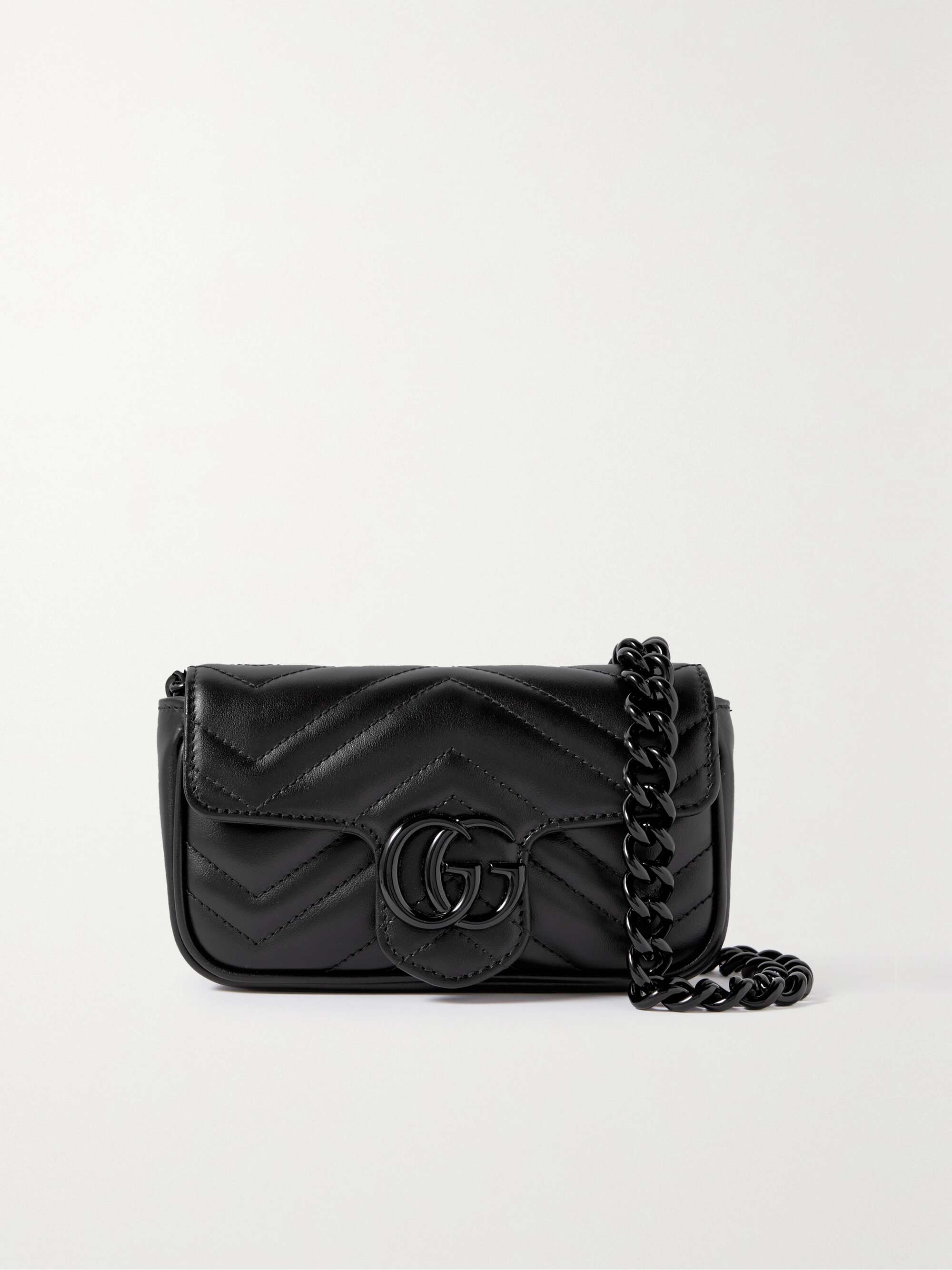 GG Marmont Mini Bag Matelassé in Black Leather