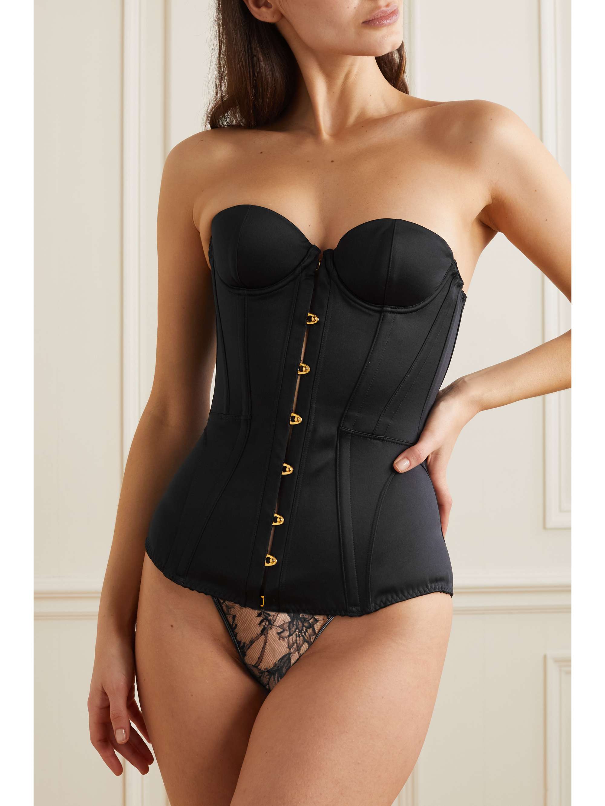 Mercy Satin Corset in White  Agent Provocateur All Lingerie