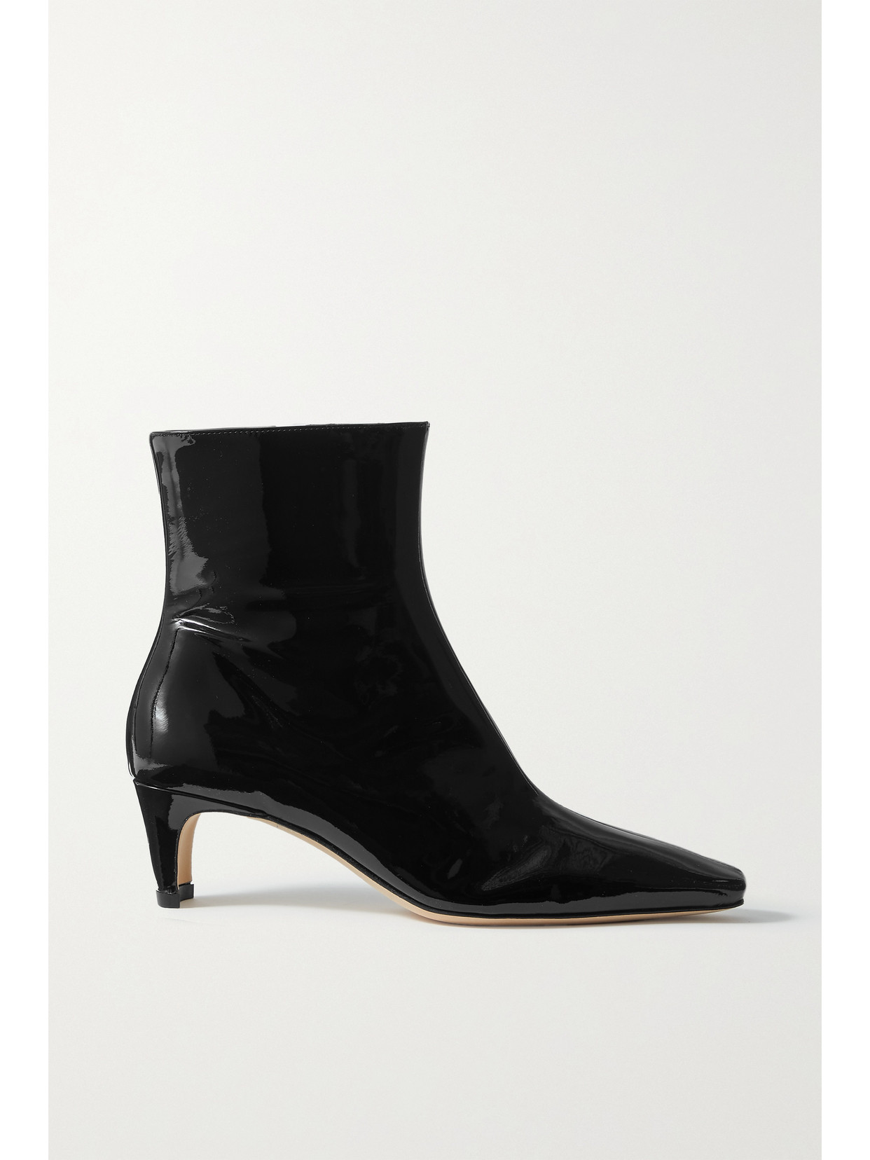 Staud Ankle Boot With Pointed Toe And Kitten Heel In Black