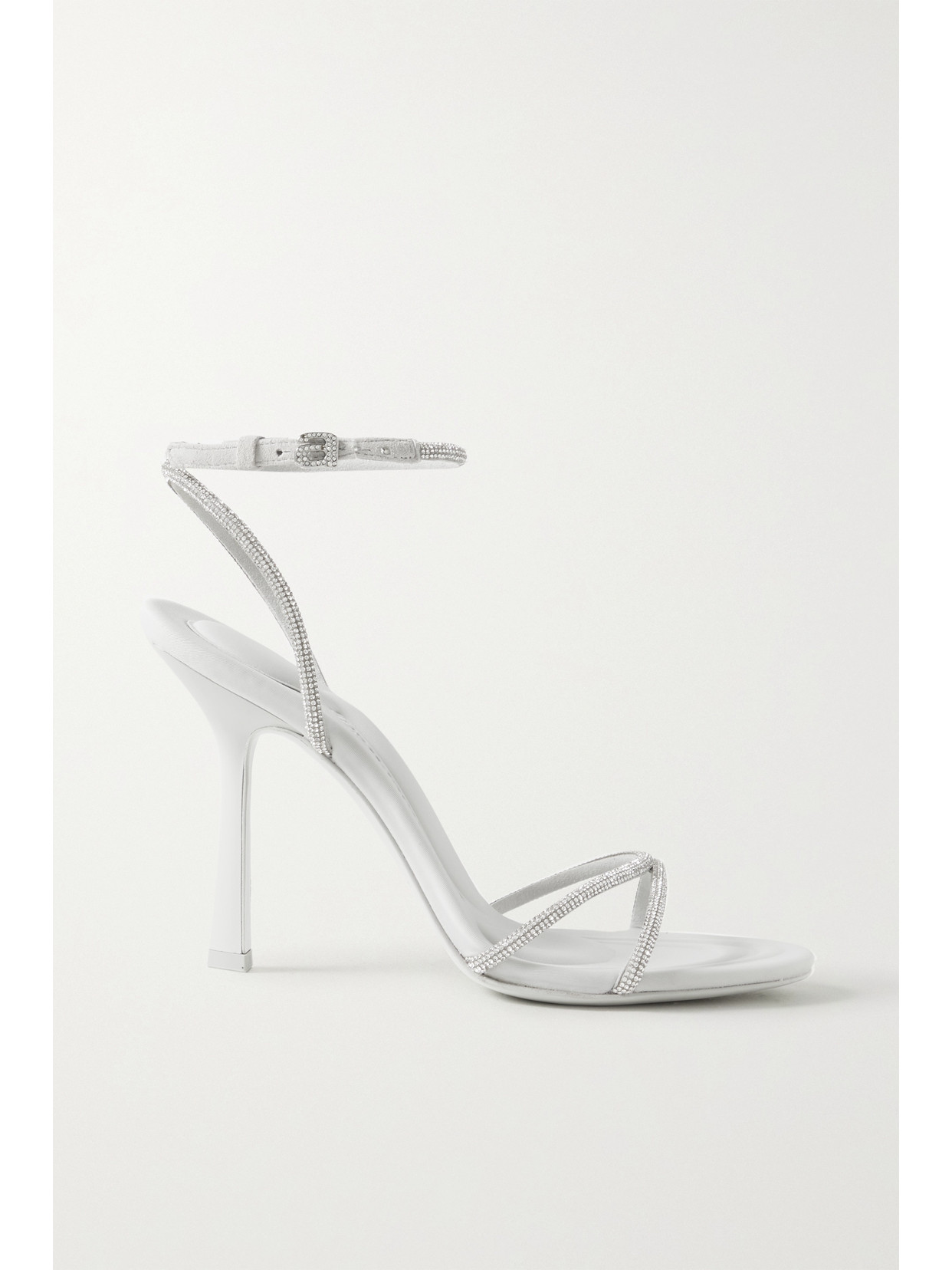 Alexander Wang Dahlia Crystal-embellished High-heel Sandals In Gray