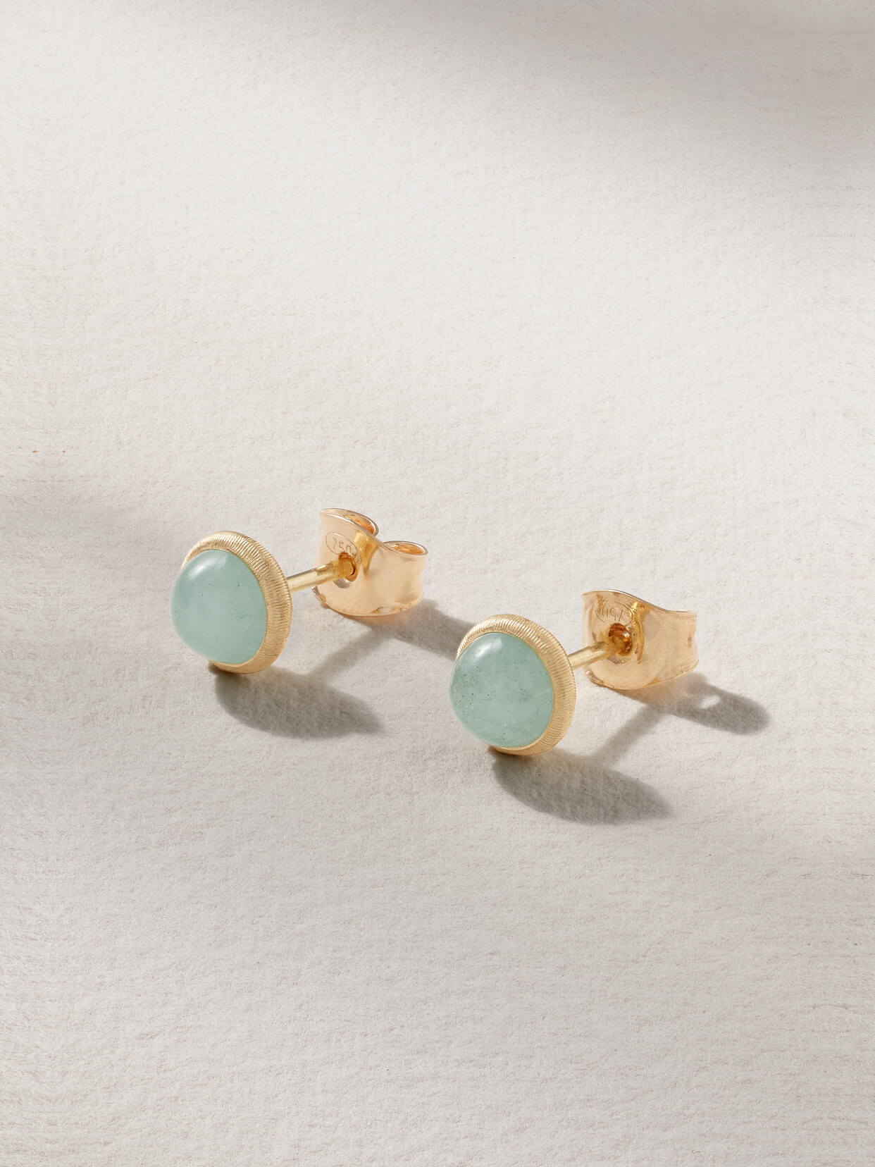 Ole Lynggaard Copenhagen Lotus 18-karat Gold Aquamarine Earrings