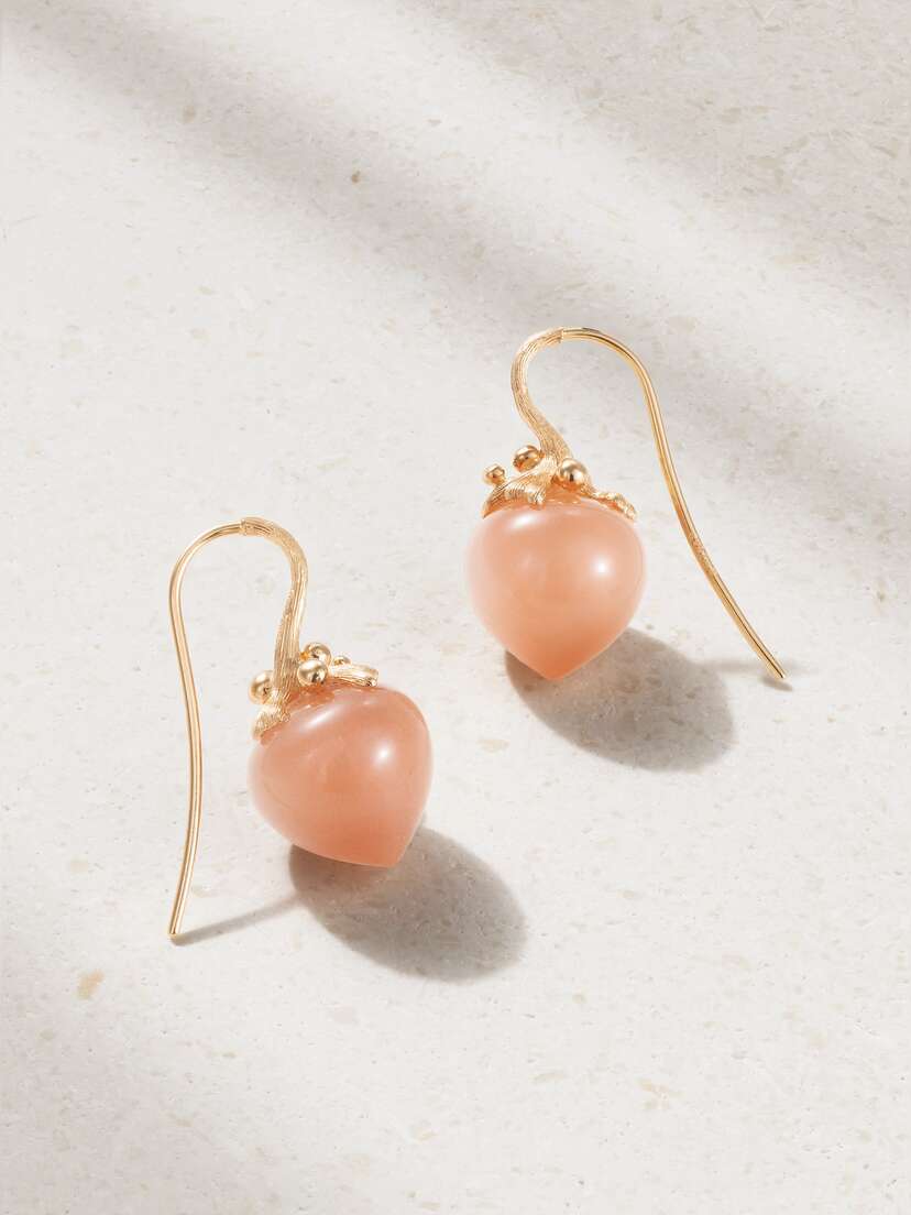OLE LYNGGAARD COPENHAGEN Dew Drops 18-karat Gold Moonstone Earrings