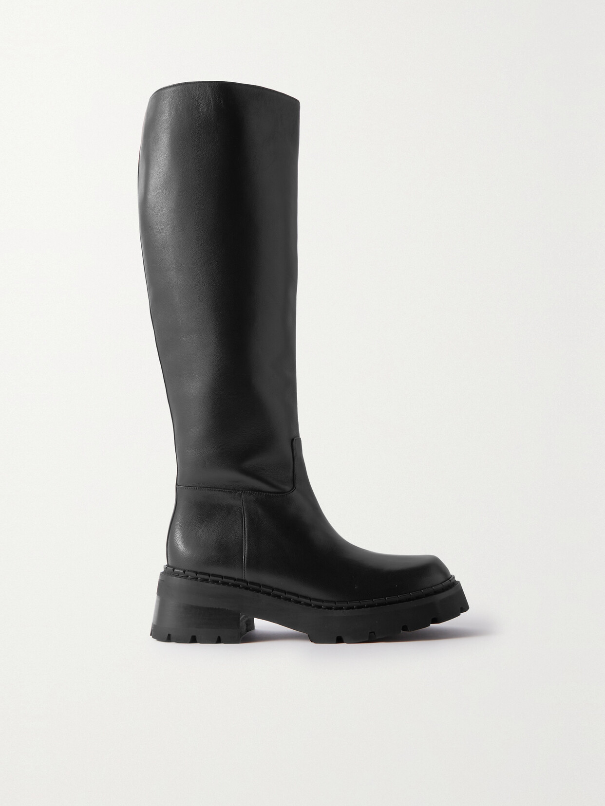 BY FAR - Russel Leather Knee Boots - Black