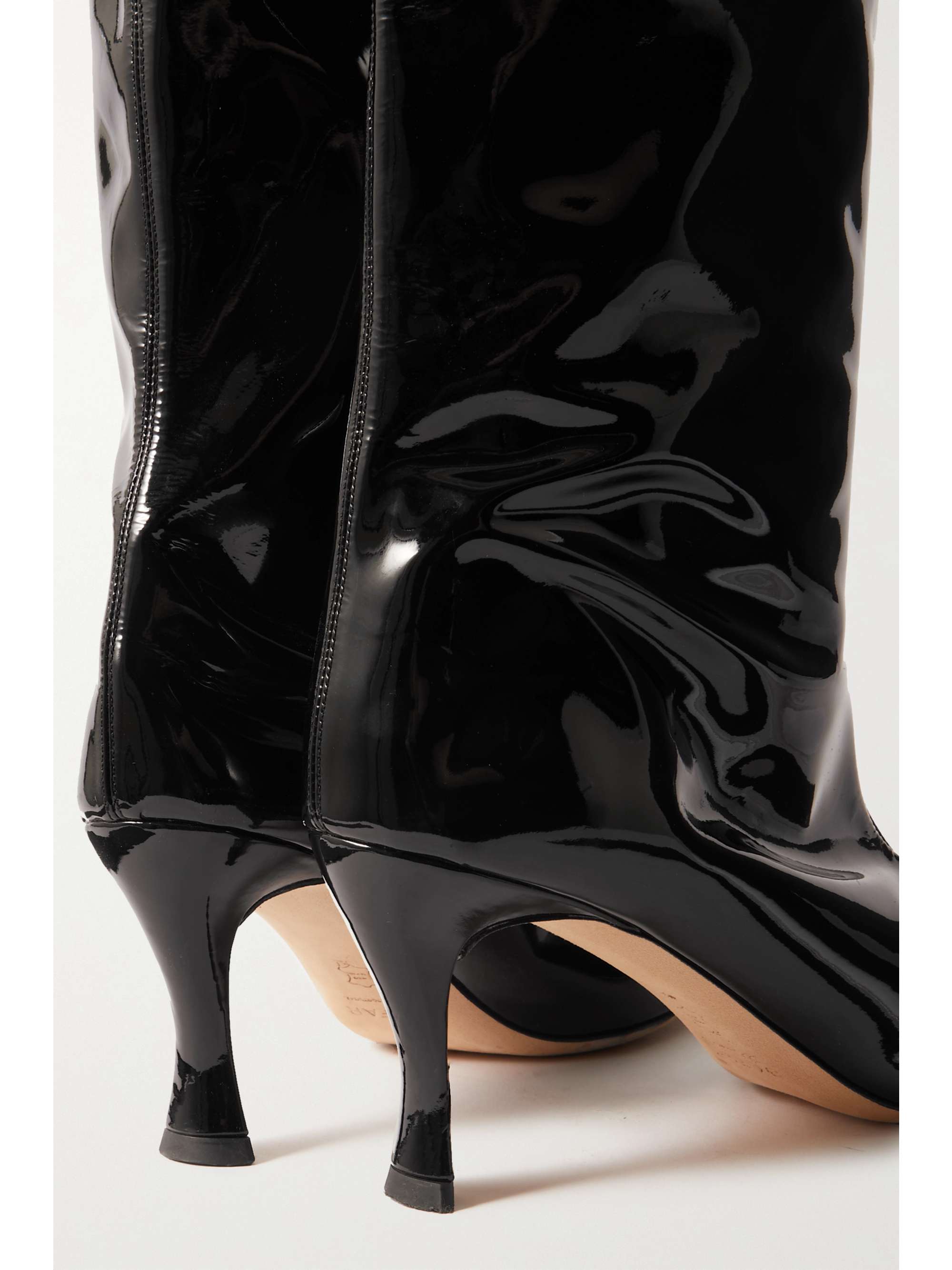 BY FAR Stevie patent-leather over-the-knee boots
