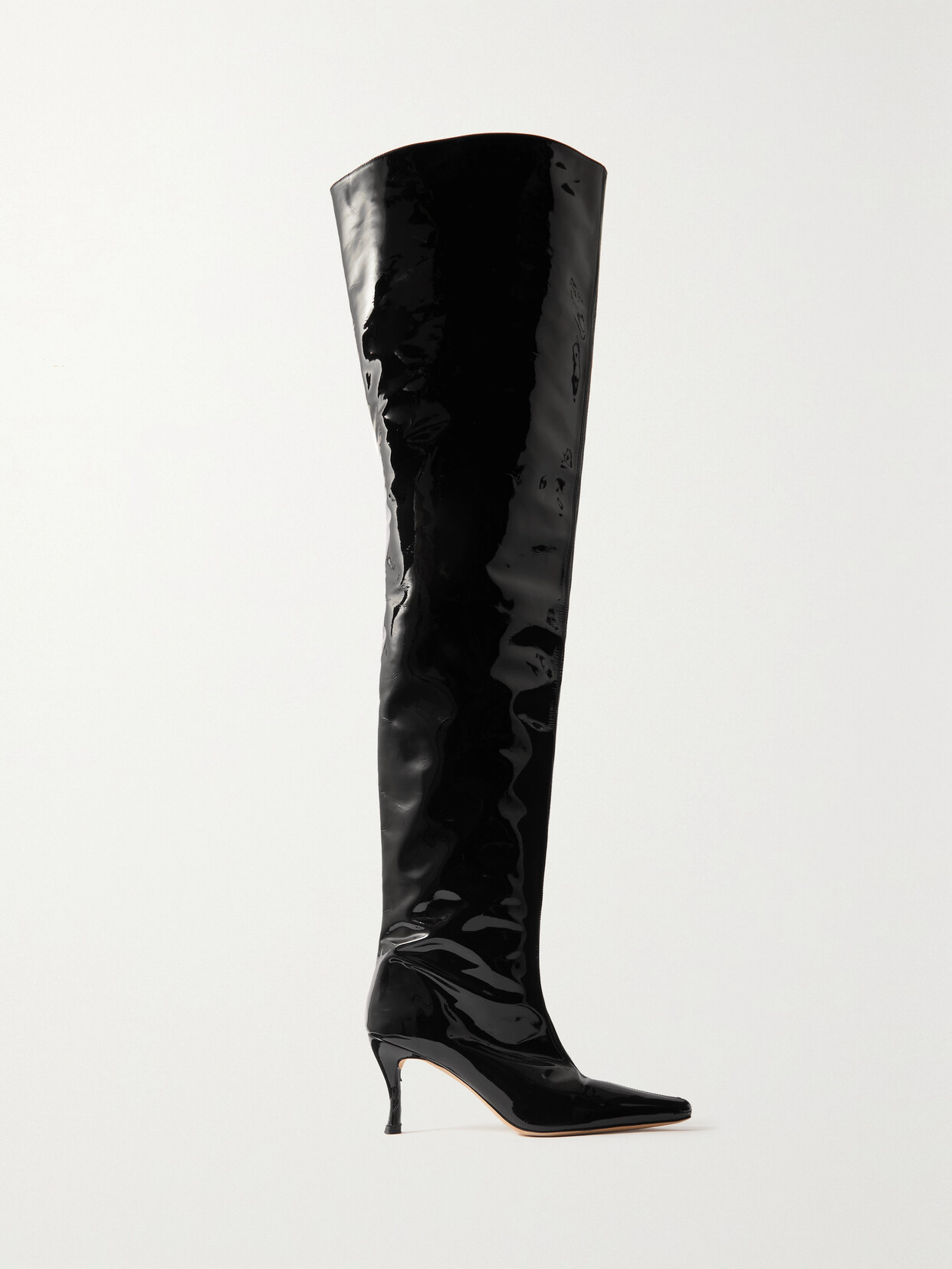 BY FAR STEVIE PATENT-LEATHER OVER-THE-KNEE BOOTS