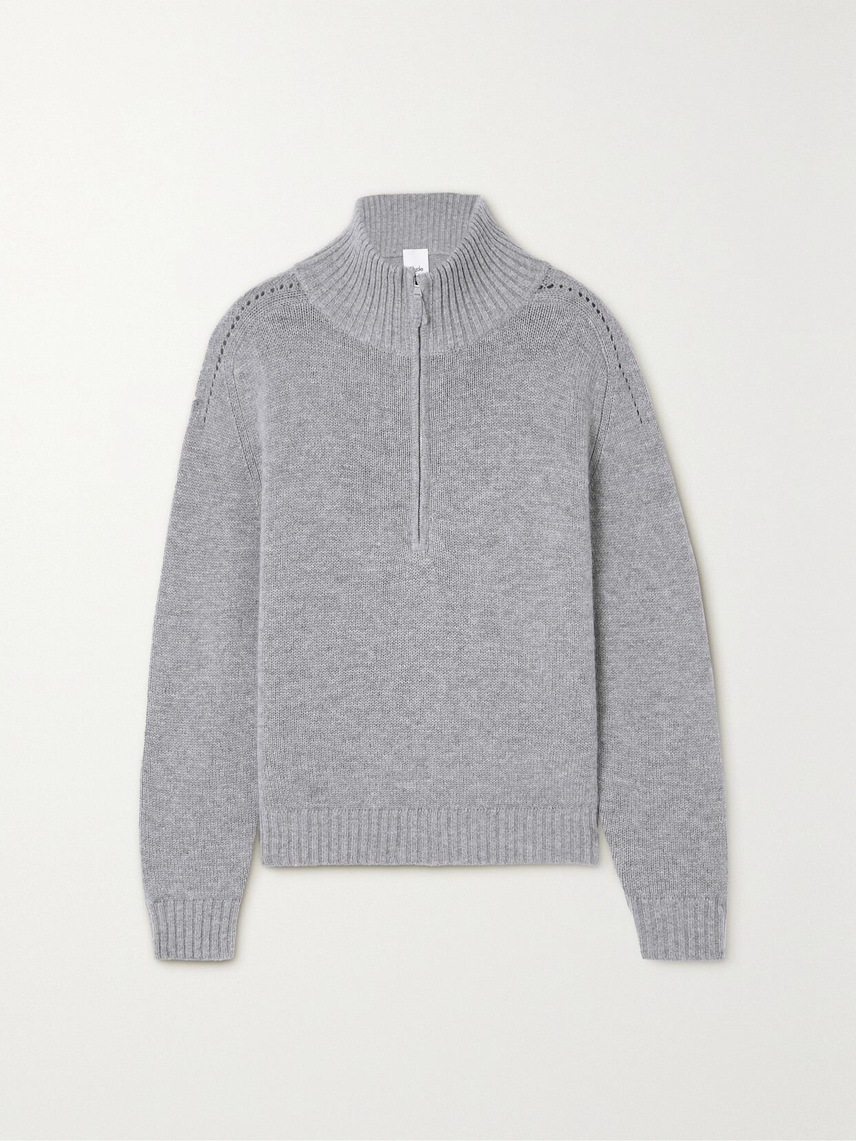 Allude Wool And Cashmere-blend Turtleneck Sweater In Gray