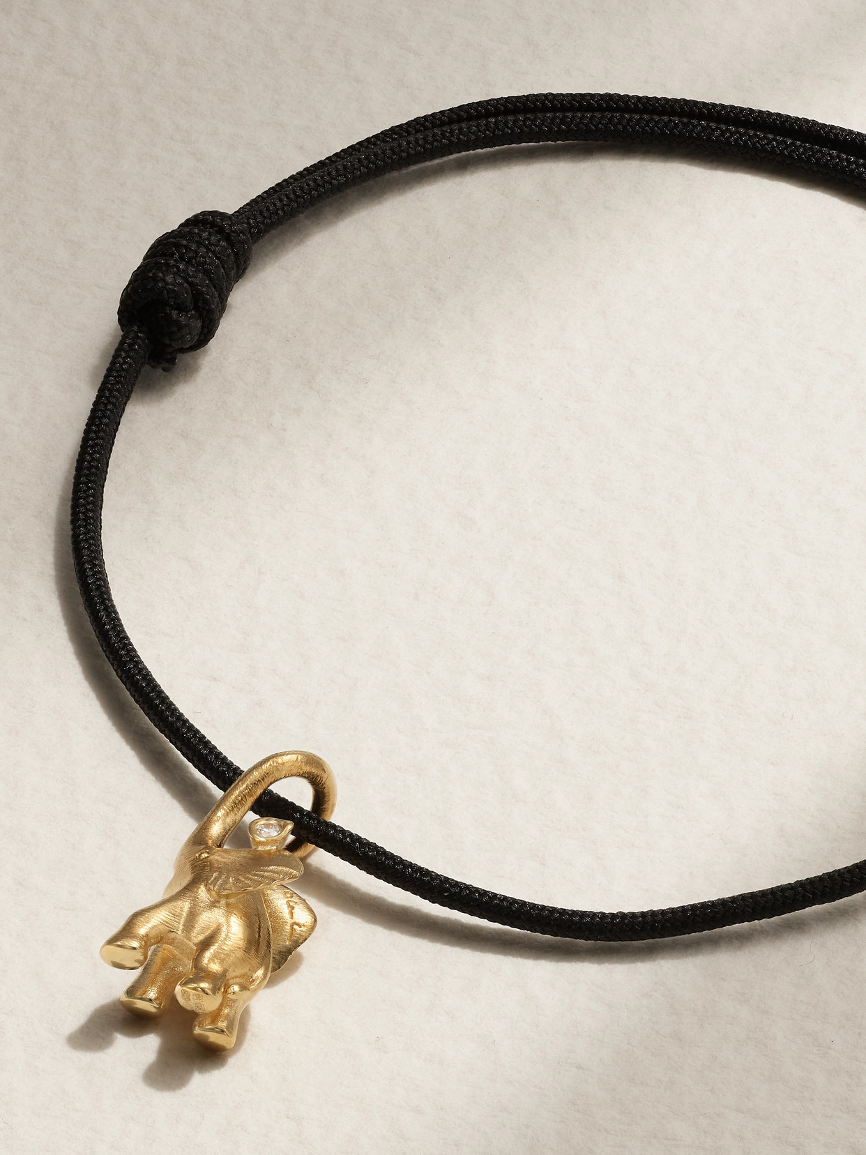 Ole Lynggaard Copenhagen My Little World 18-karat Gold And Rope Diamond Bracelet In Black