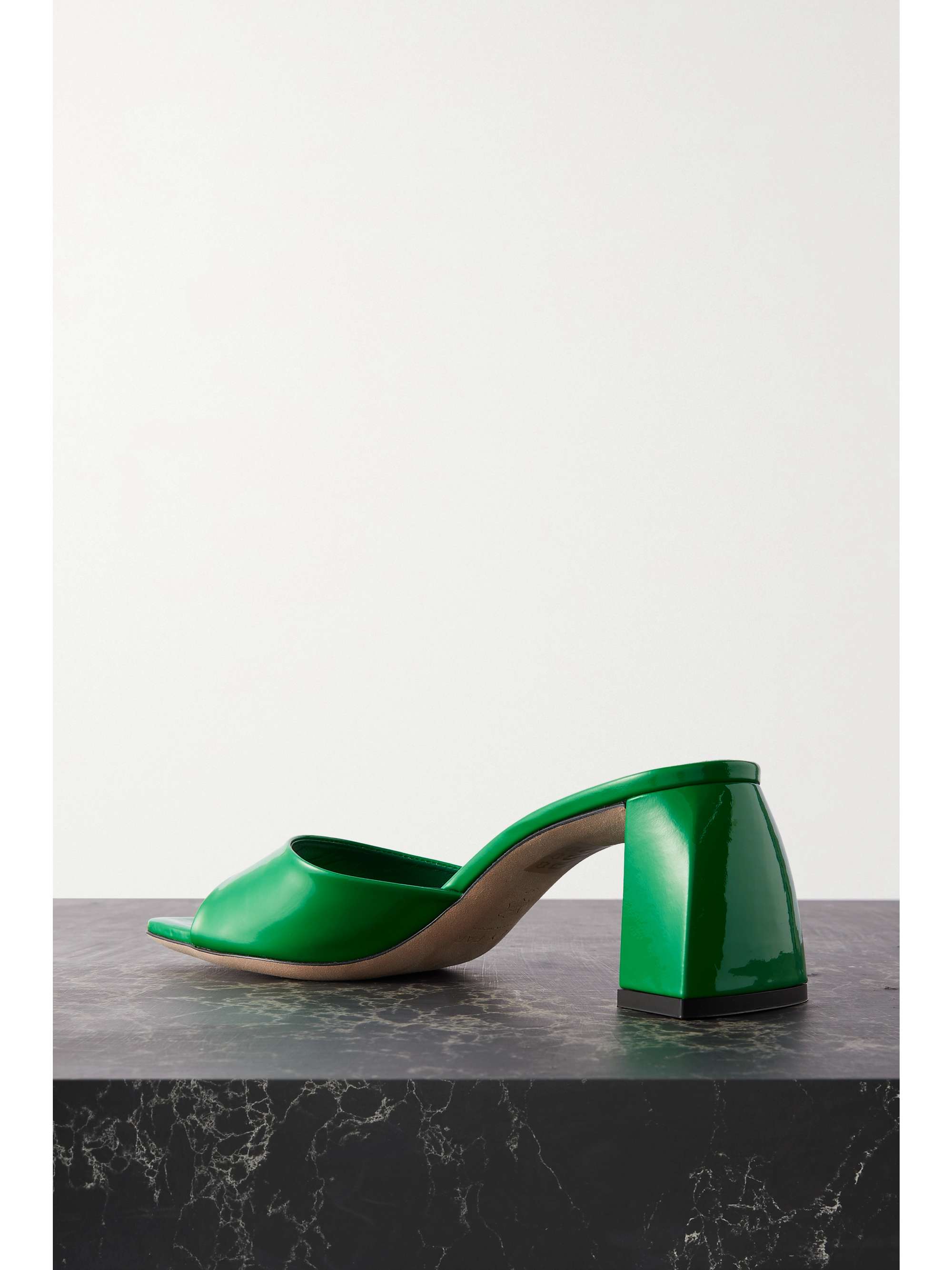 BY FAR Romy 70 patent-leather mules