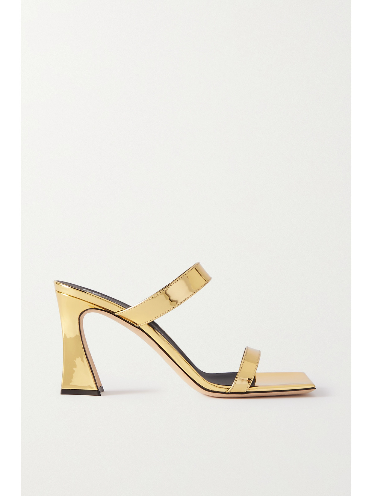 Giuseppe Zanotti Metallic Dual-buckle Slide Sandals In Gold