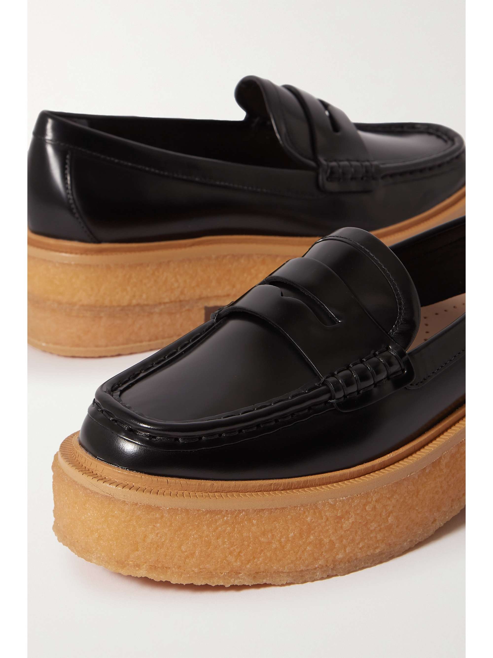 Black Rikki leather platform loafers LOEFFLER RANDALL NETAPORTER