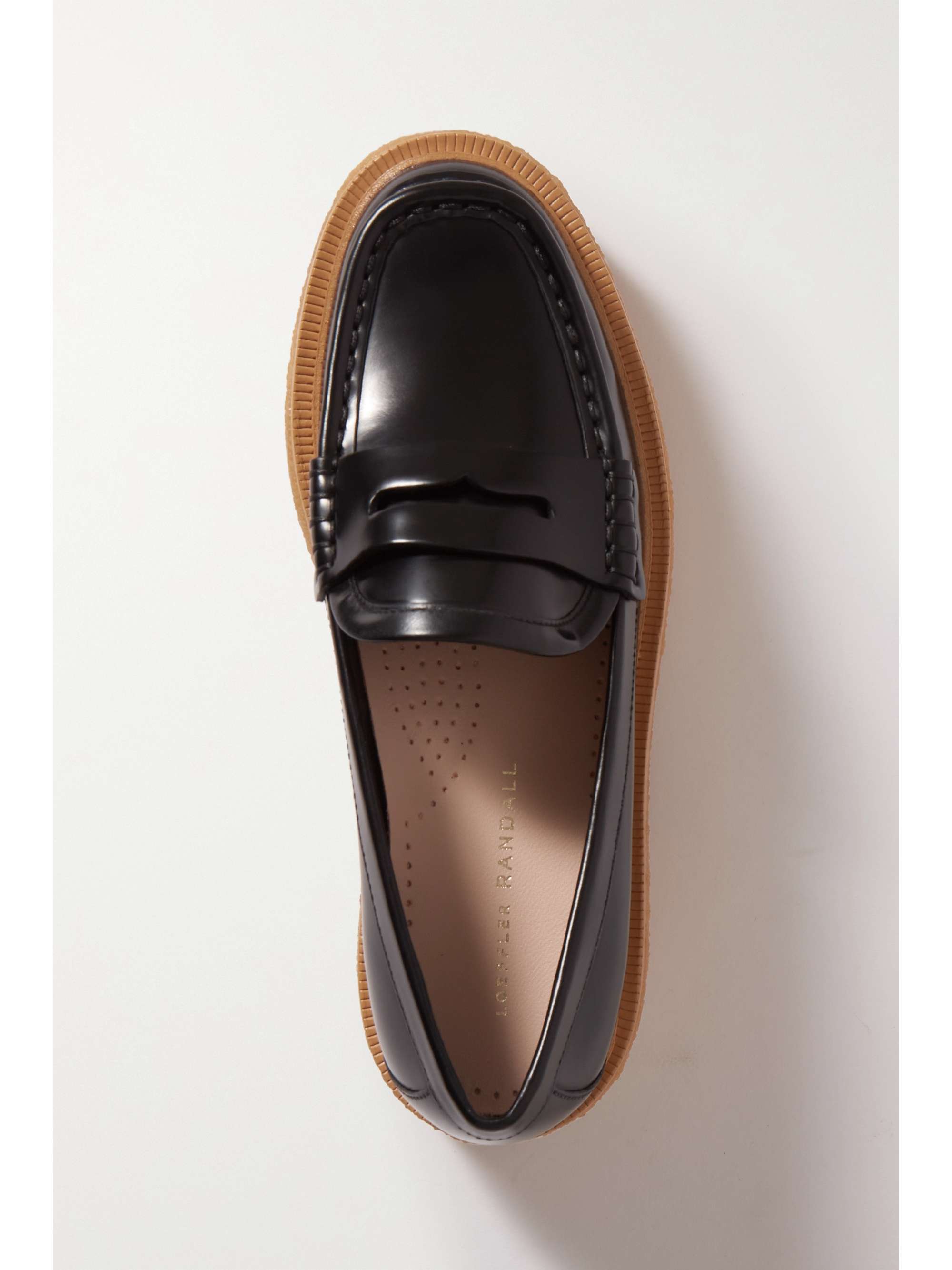 Black Rikki leather platform loafers LOEFFLER RANDALL NETAPORTER