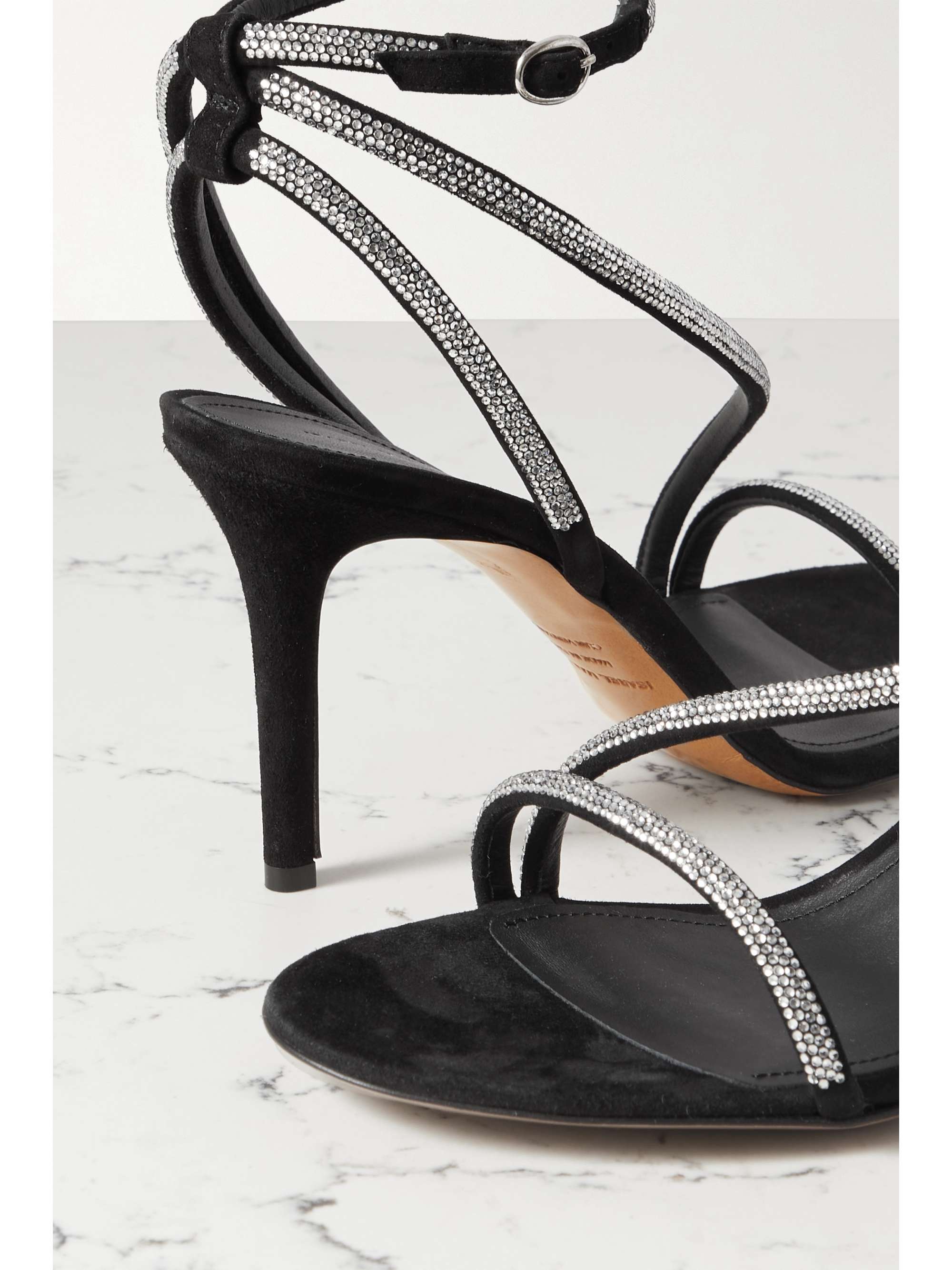 ISABEL MARANT Atria crystal-embellished suede sandals