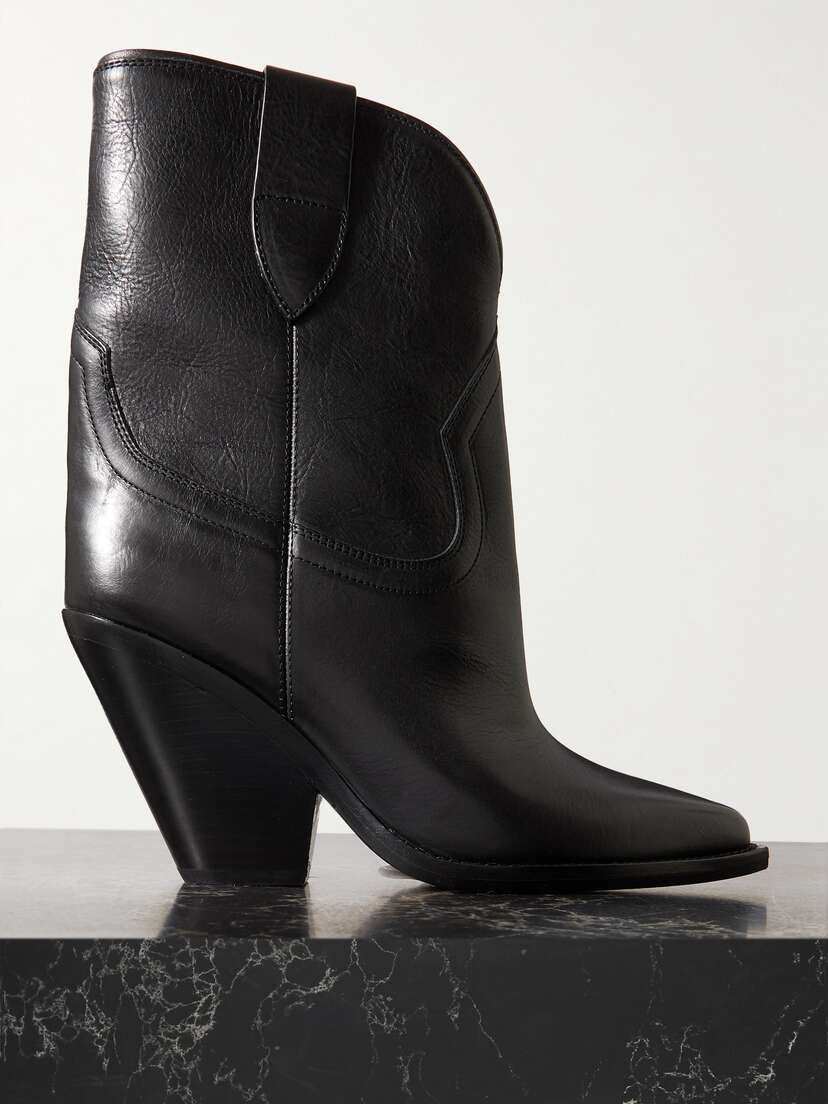Isabel Marant Leyane Glossed-leather Ankle Boots