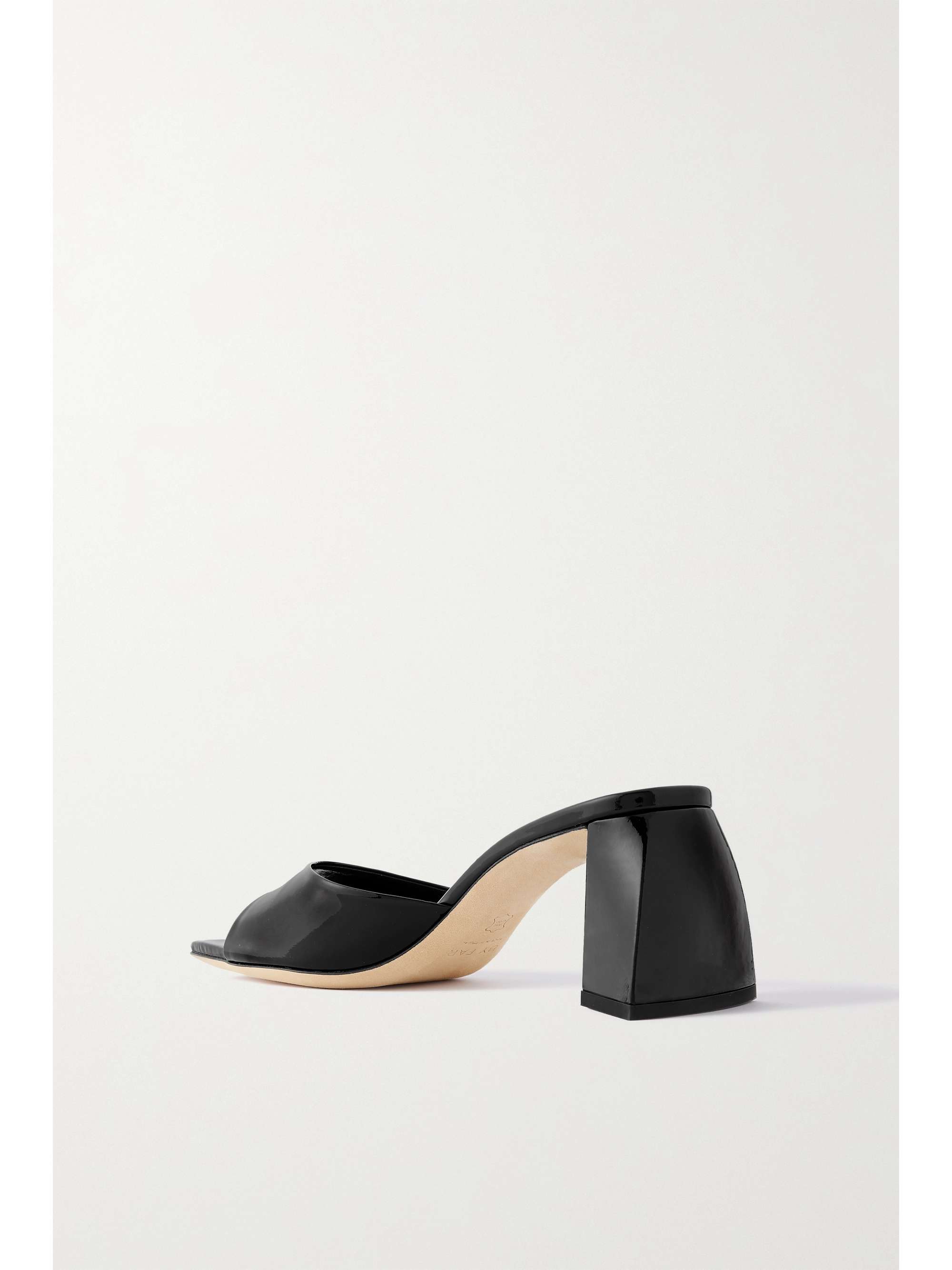 BY FAR Romy 70 patent-leather mules