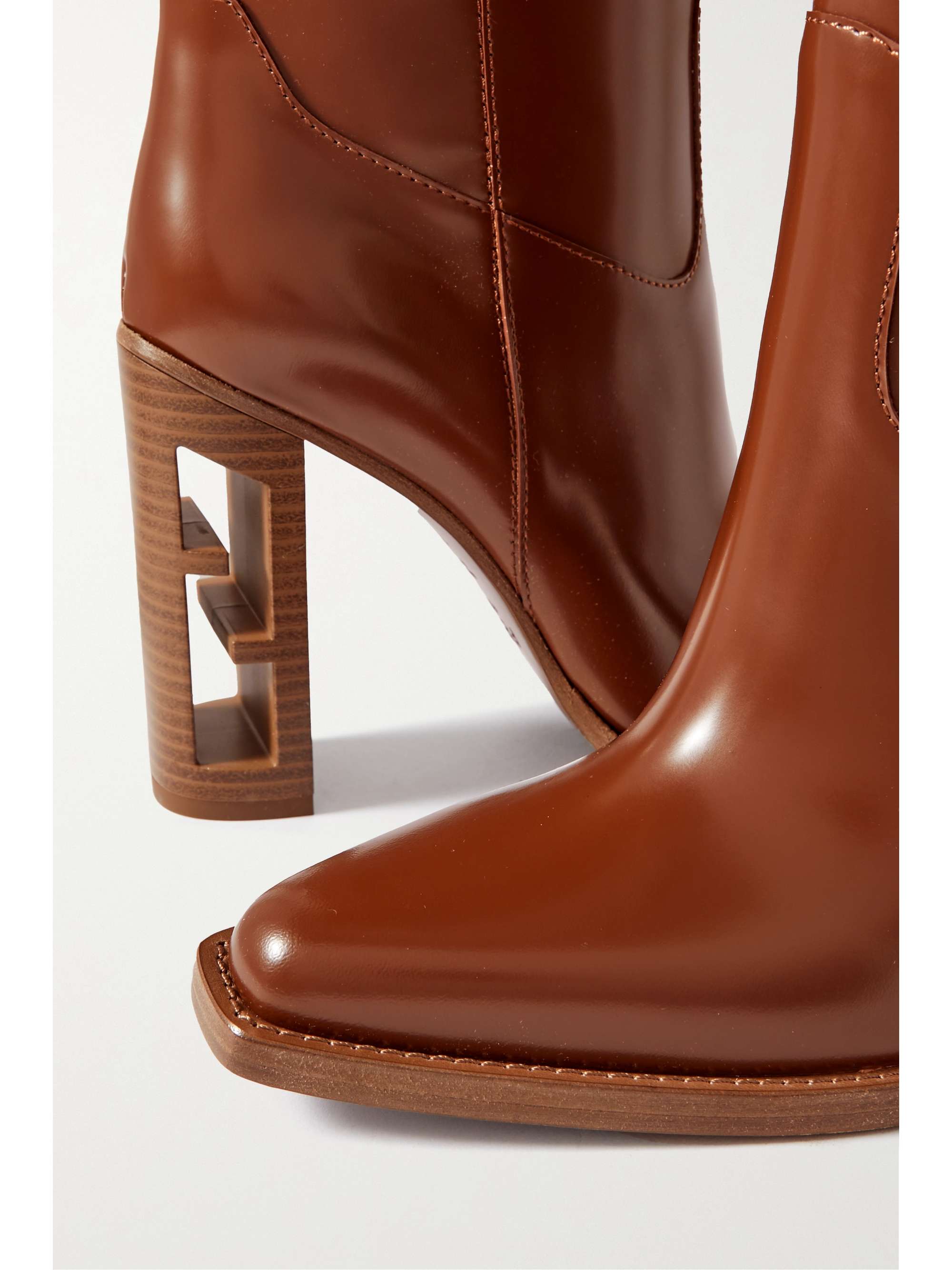 FENDI Cut leather knee boots