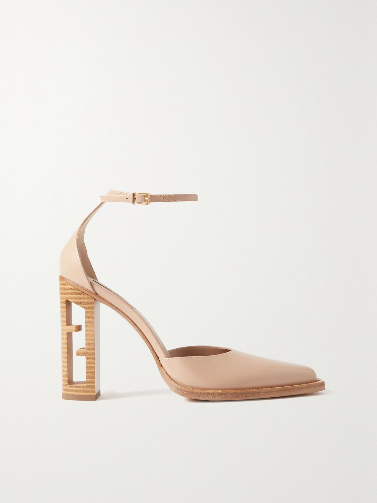 Fendi - Logo-detailed Leather Pumps - Neutrals