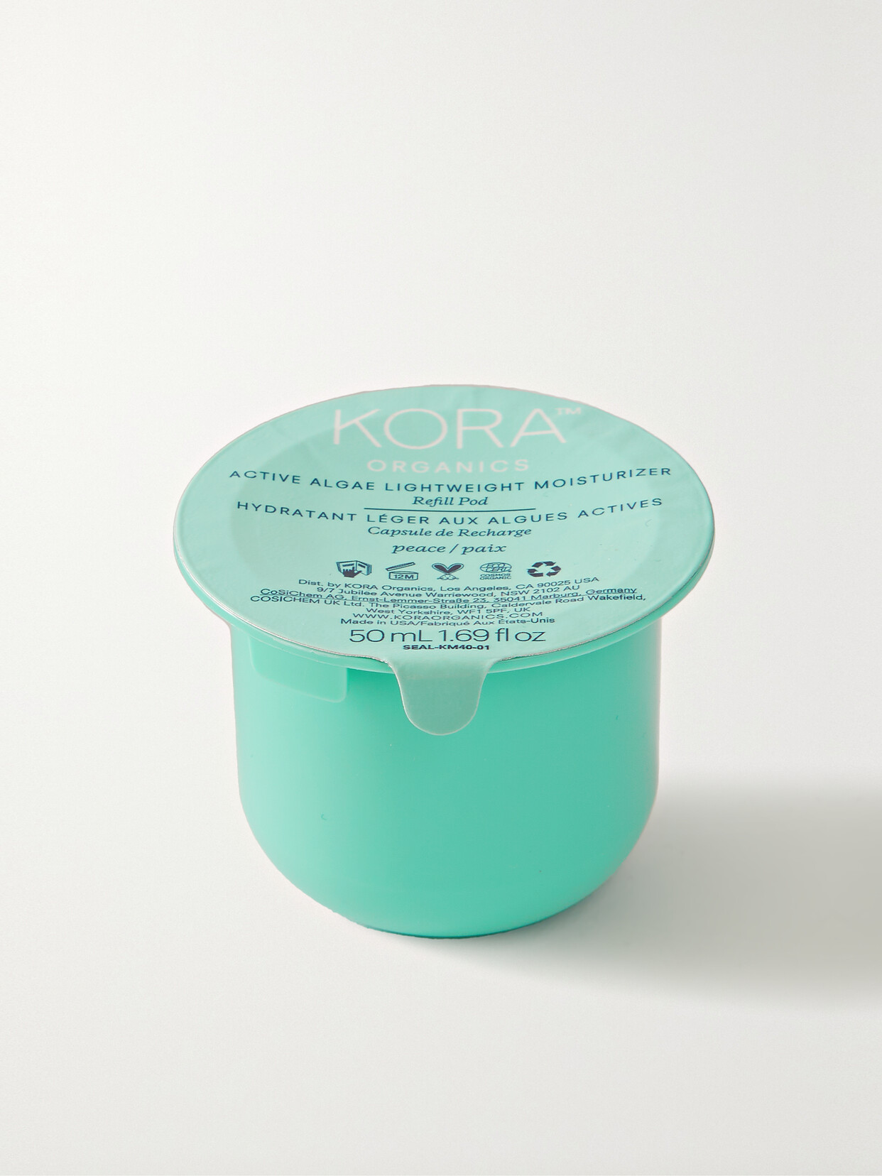 KORA ORGANICS ACTIVE ALGAE LIGHTWEIGHT MOISTURIZER REFILL POD, 50ML - ONE SIZE