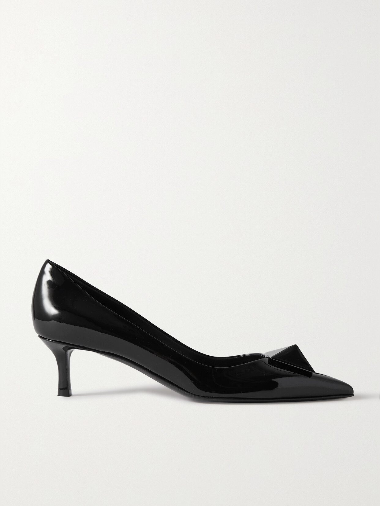 Valentino Garavani - One Stud 50 Embellished Patent-leather Pumps - Black