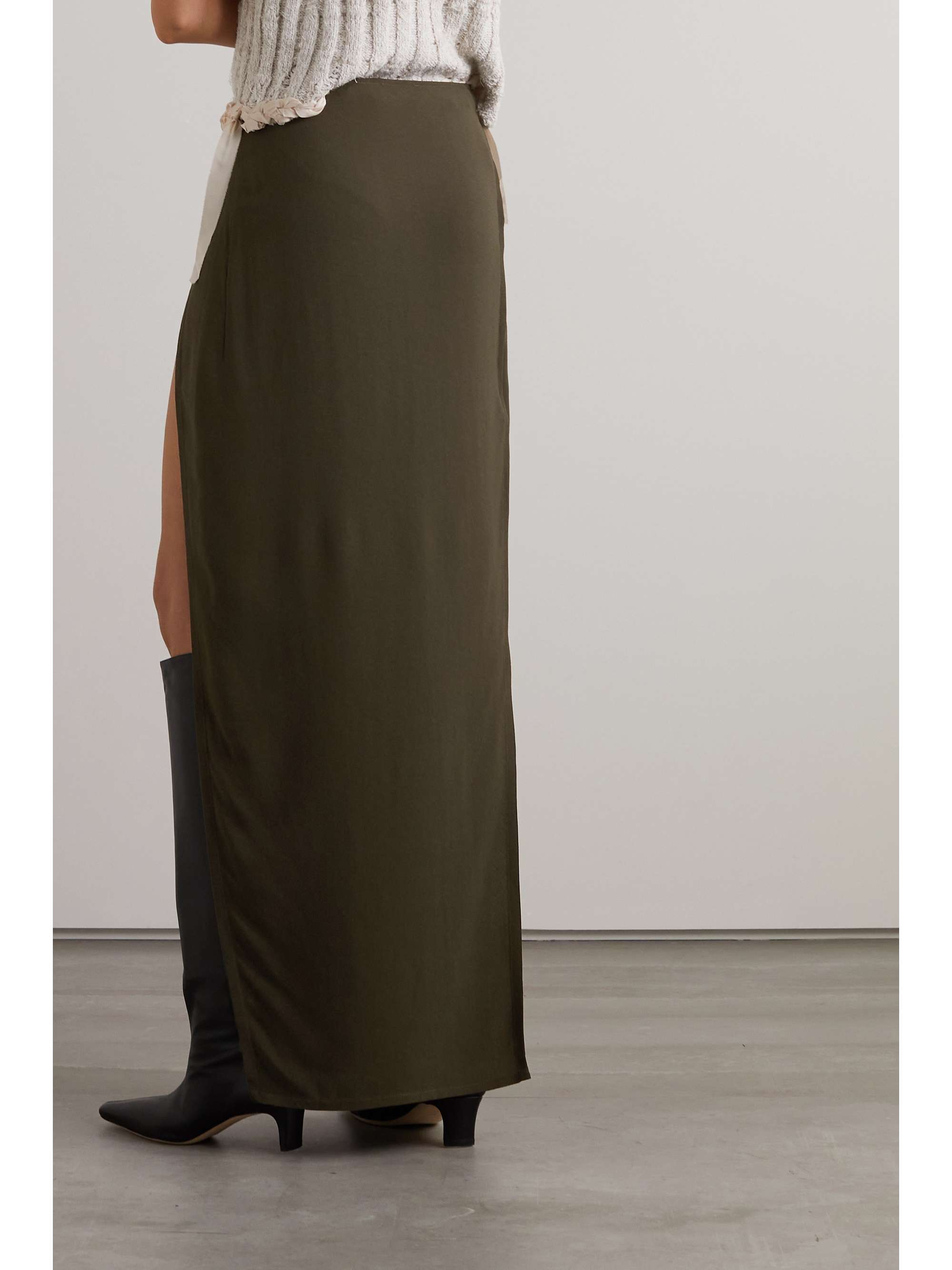 IOANNES Martine crepe maxi skirt
