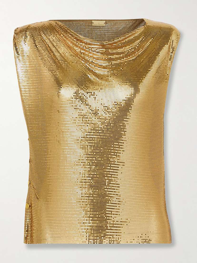 Rabanne Draped Chainmail Top