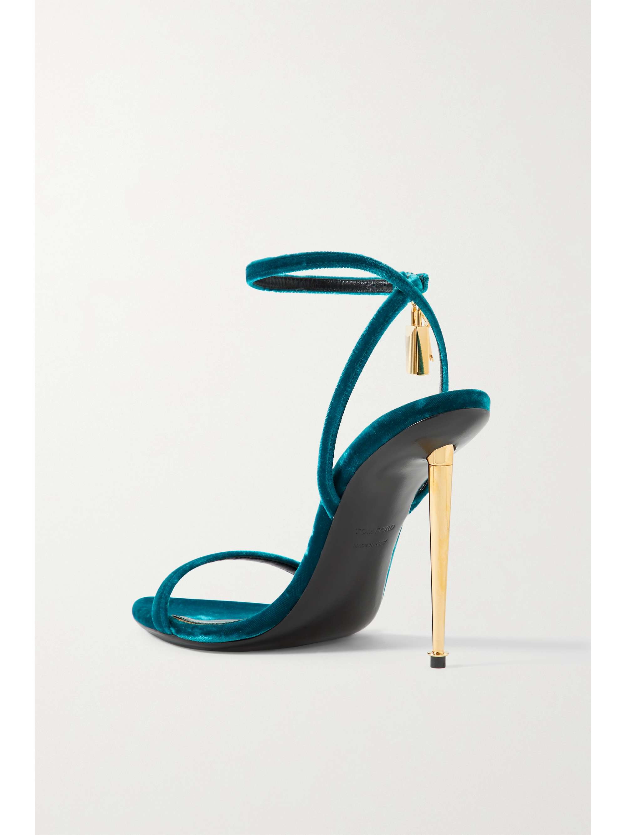TOM FORD Sandales en velours à ornements Padlock