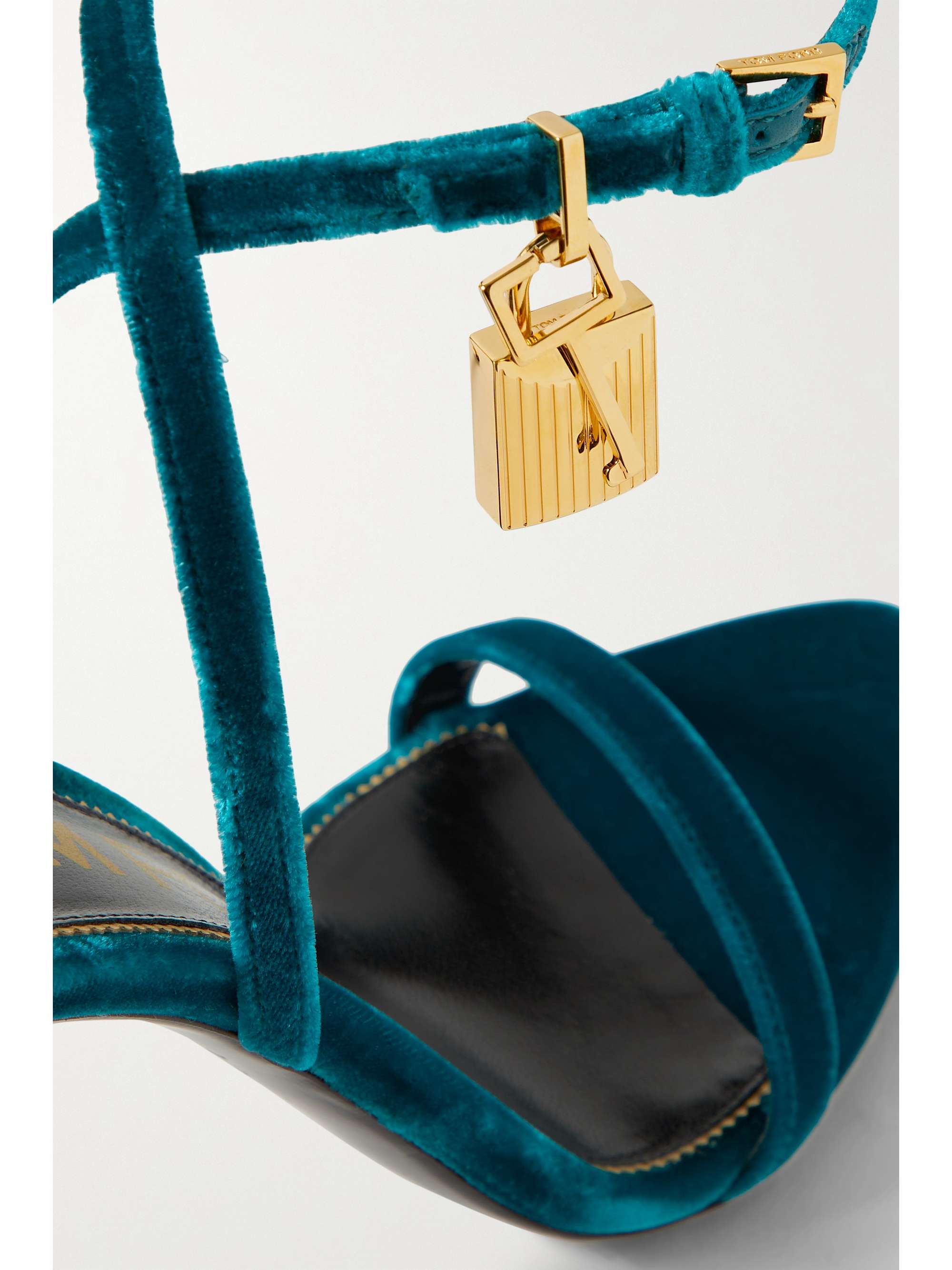 TOM FORD Sandales en velours à ornements Padlock
