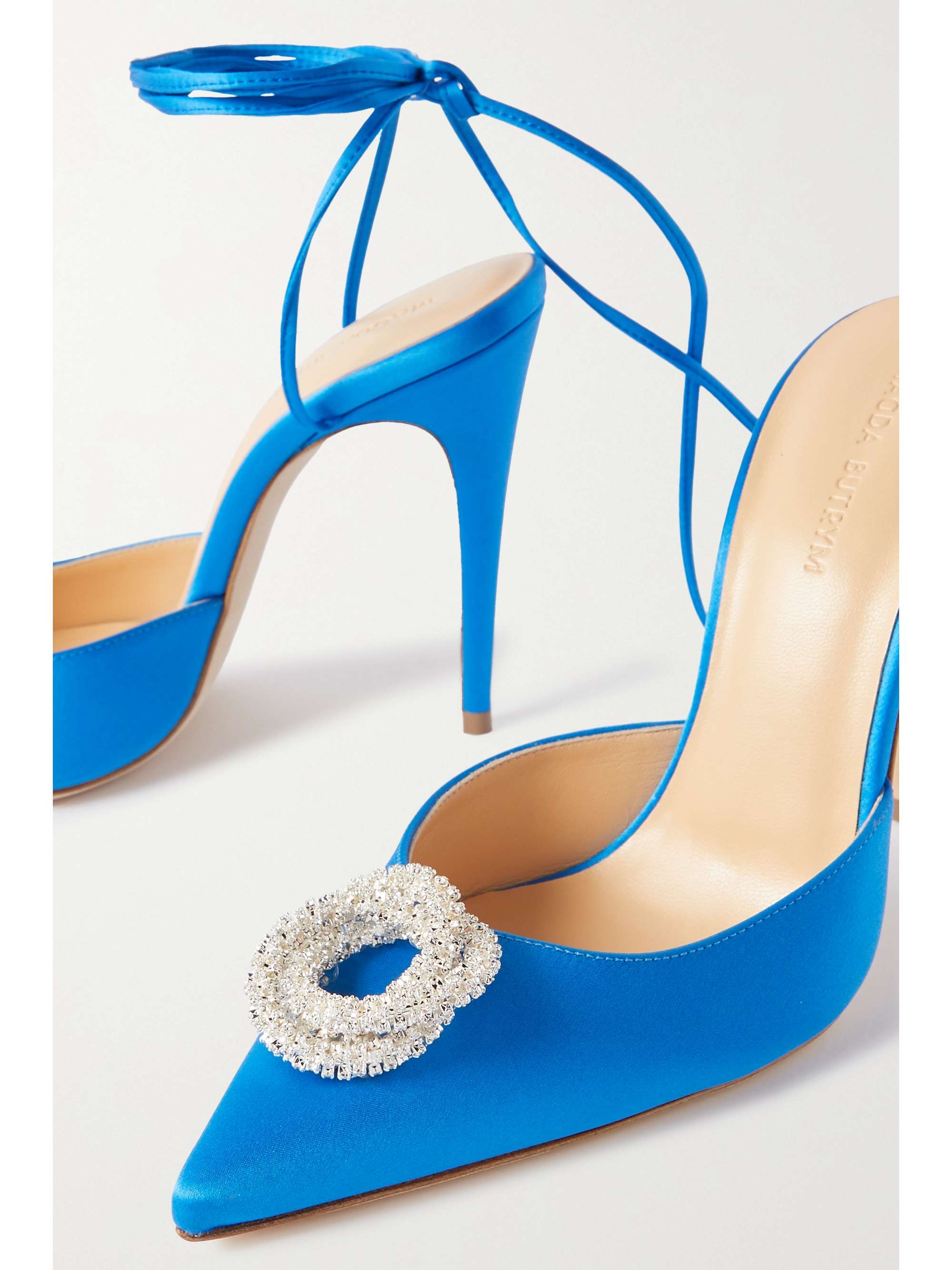 MAGDA BUTRYM Crystal-embellished satin pumps