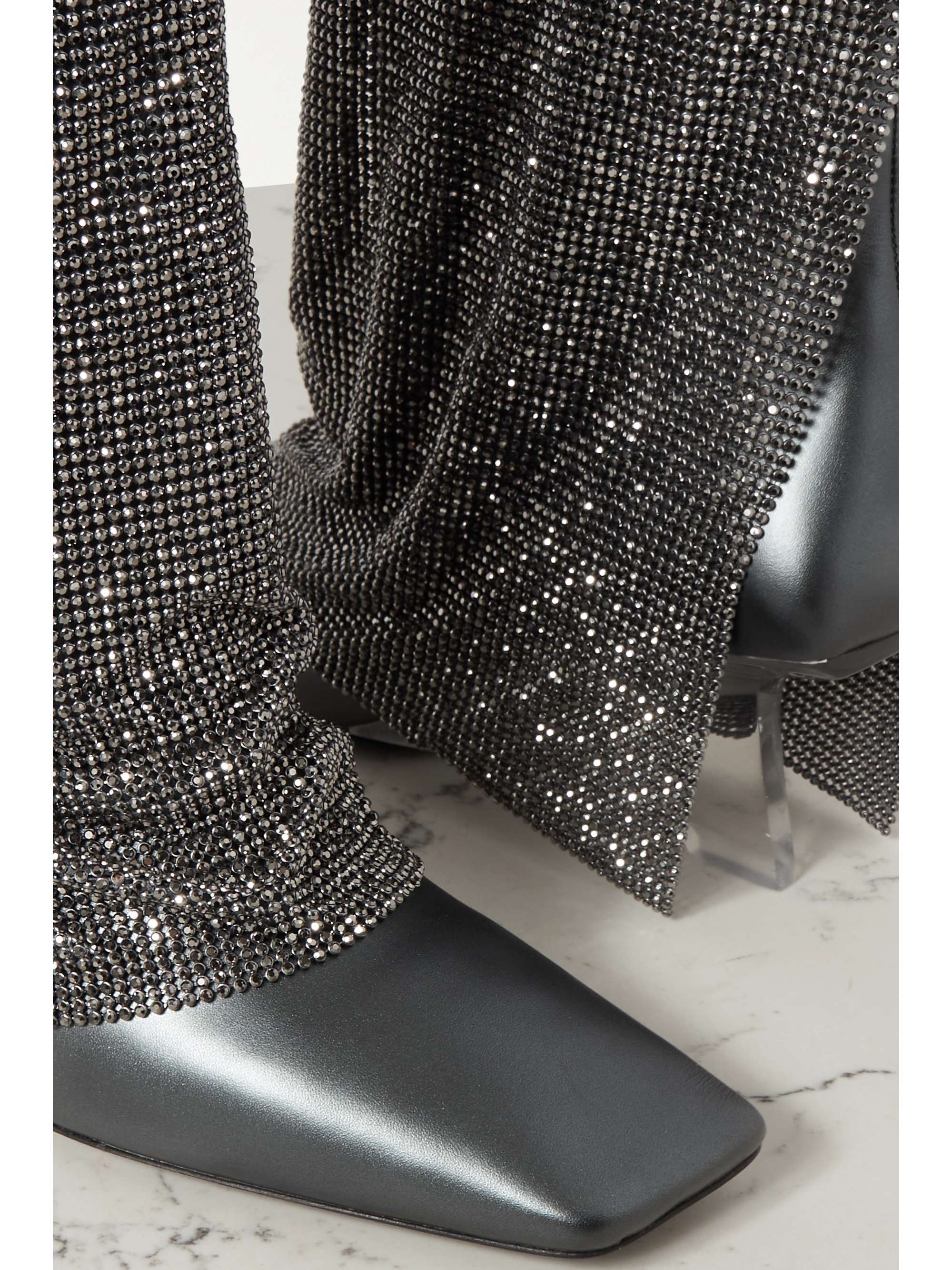 Versace crystal noir boots 2025