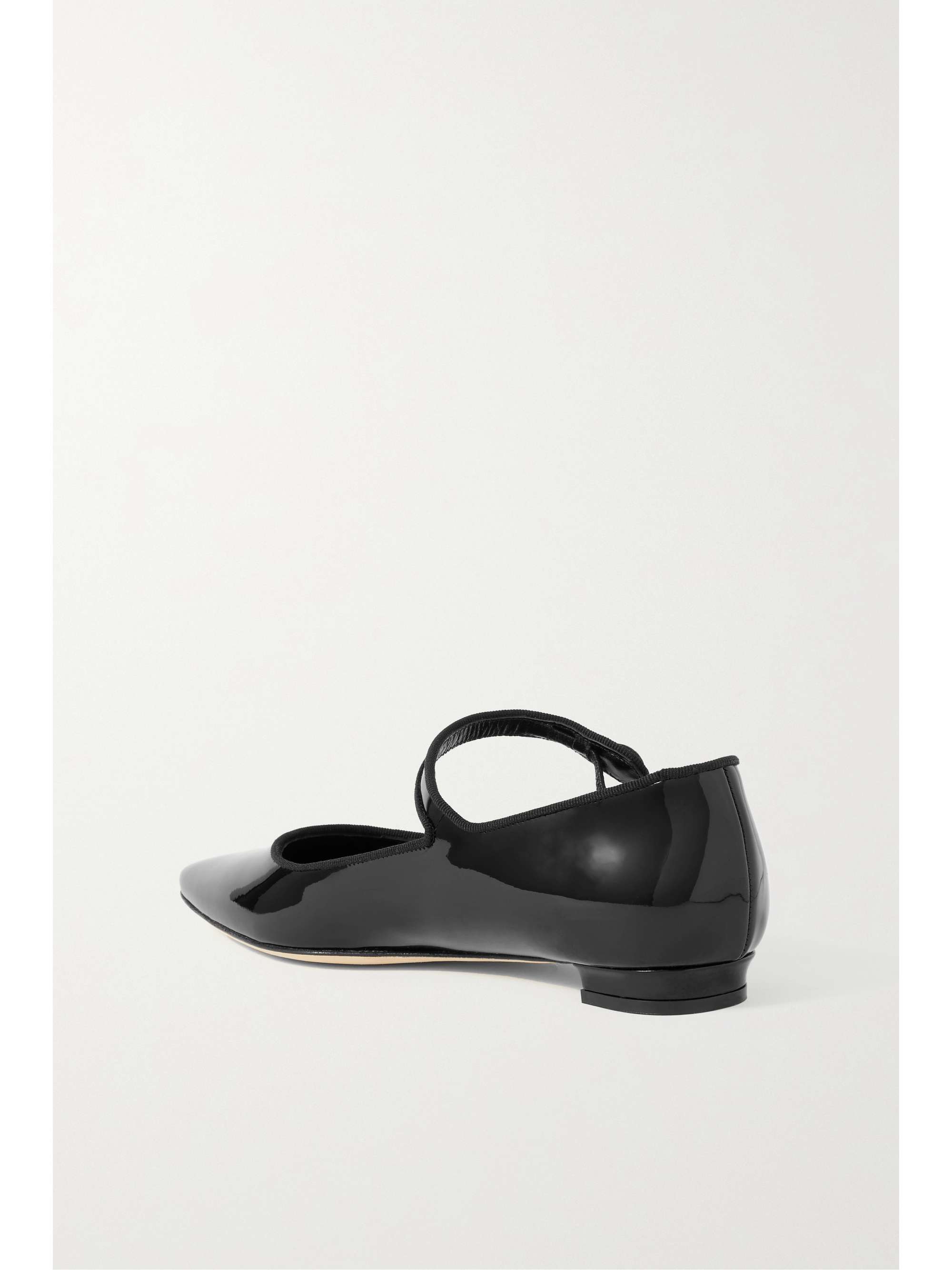 Black Kulogu patent-leather Mary Jane ballet flats | MANOLO BLAHNIK ...