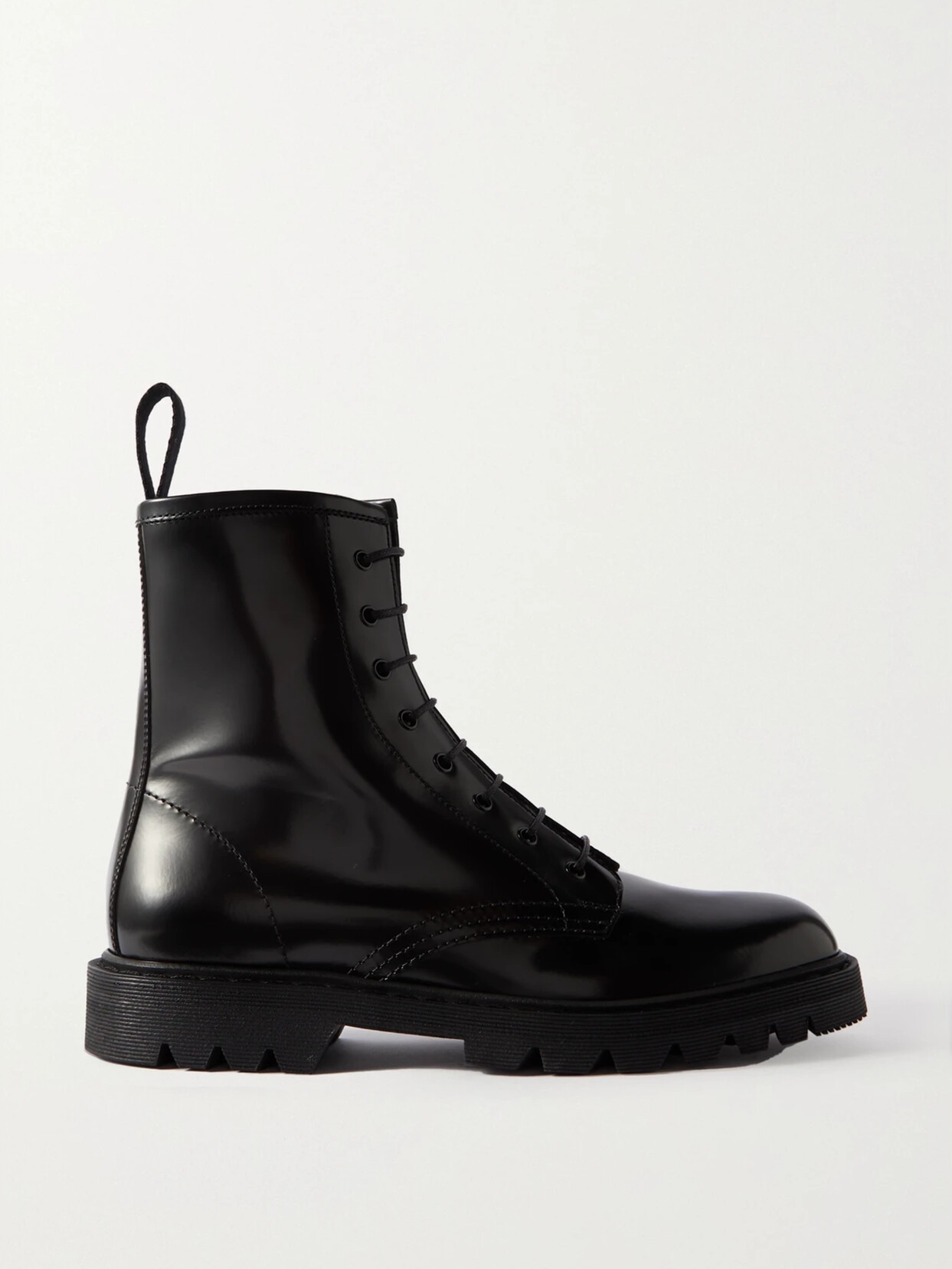 Shop The Row Ranger Lace-up Leather Ankle Boots In Black