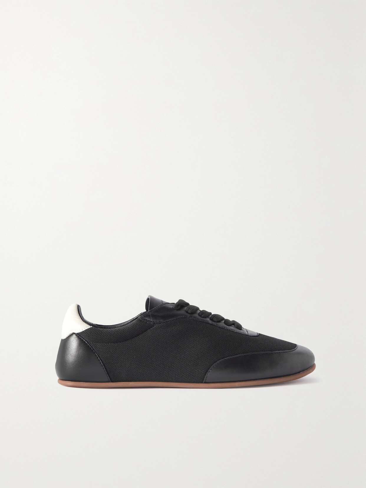 The Row - Owen City Leather And Mesh Sneakers - Black