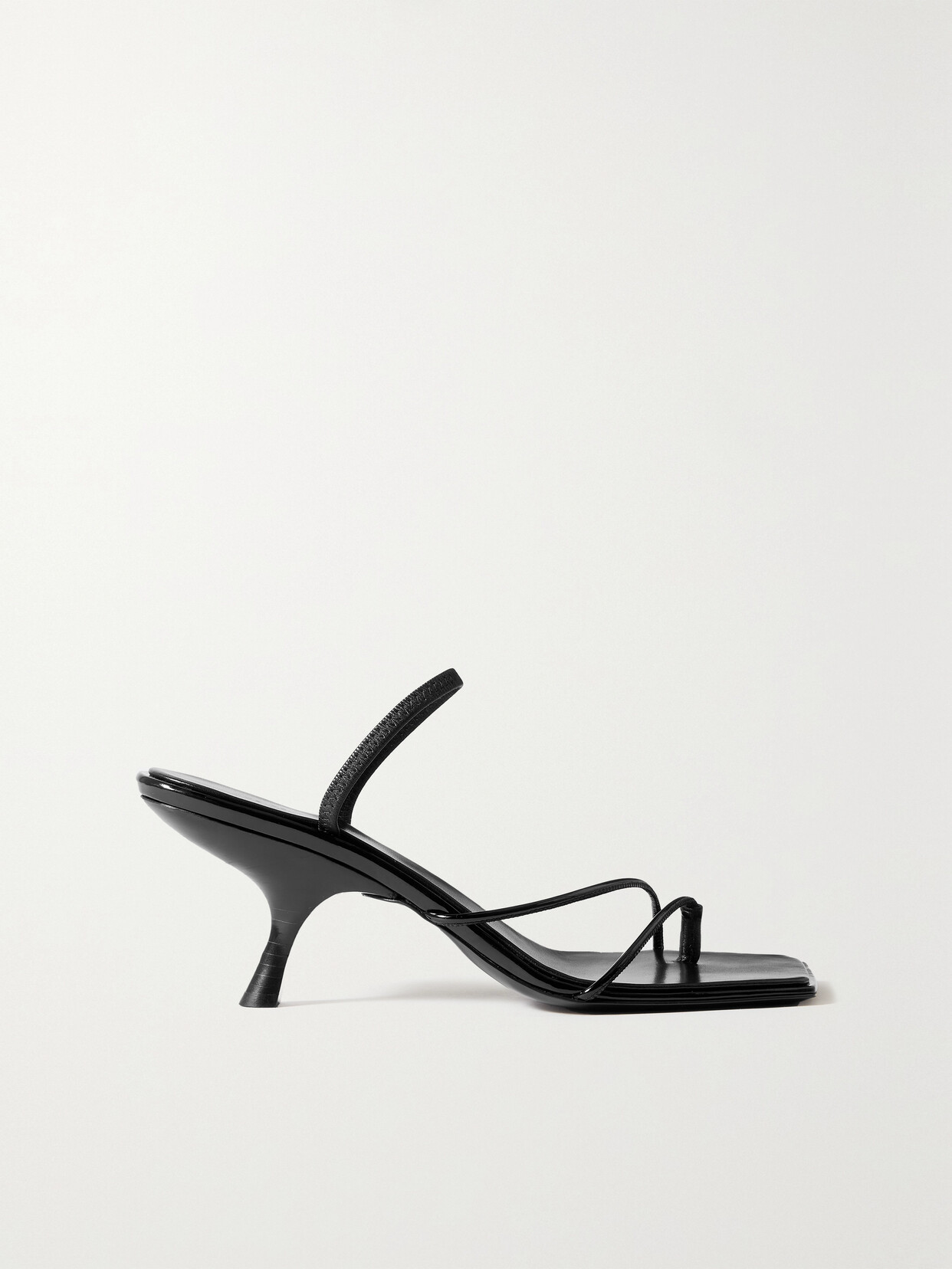 The Row - Rai Leather Sandals - Black