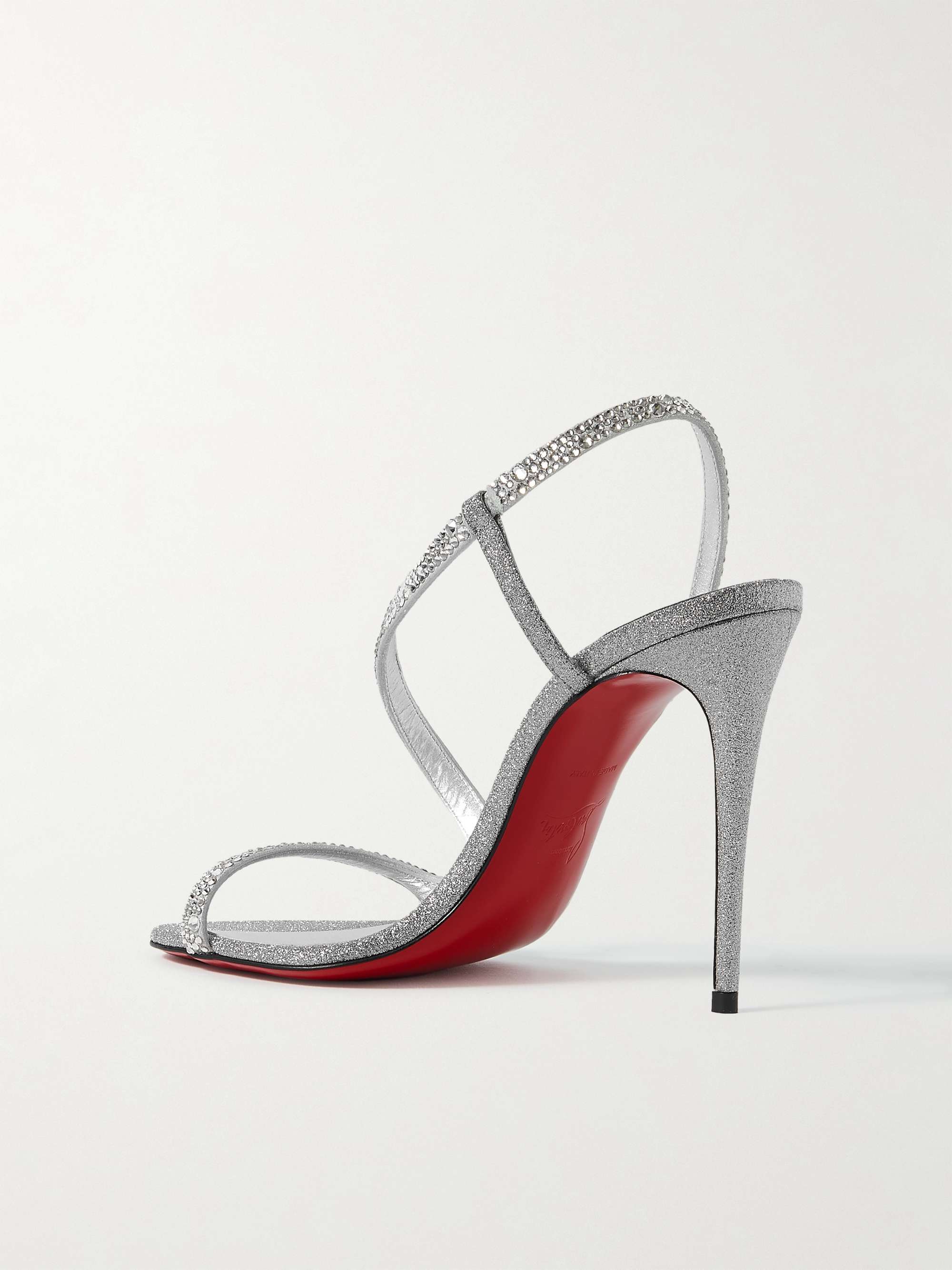 CHRISTIAN LOUBOUTIN Rosalie Strass 100 embellished glittered leather sandals
