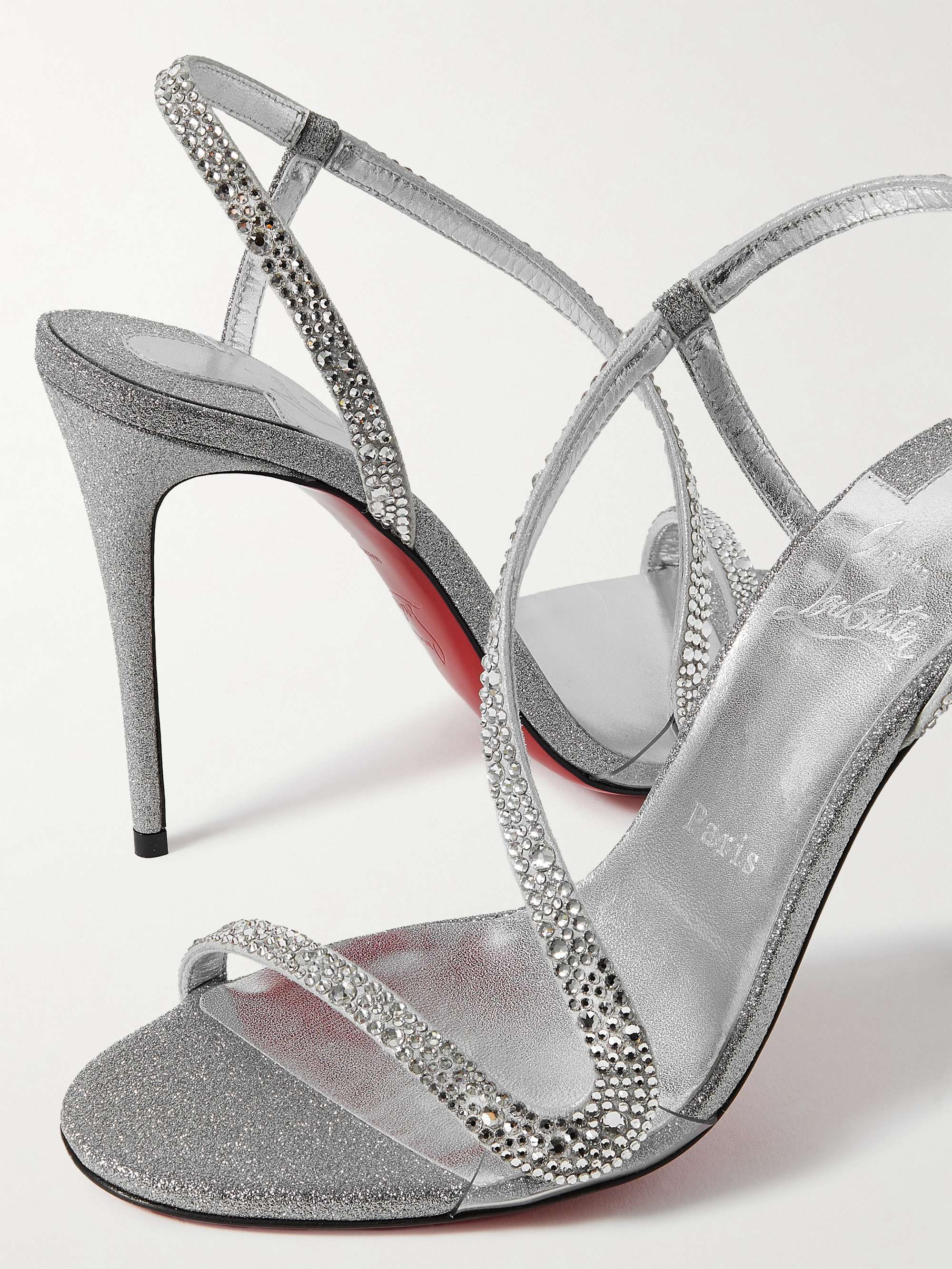 Christian Louboutin PVC And Glitter Leather Very Strass