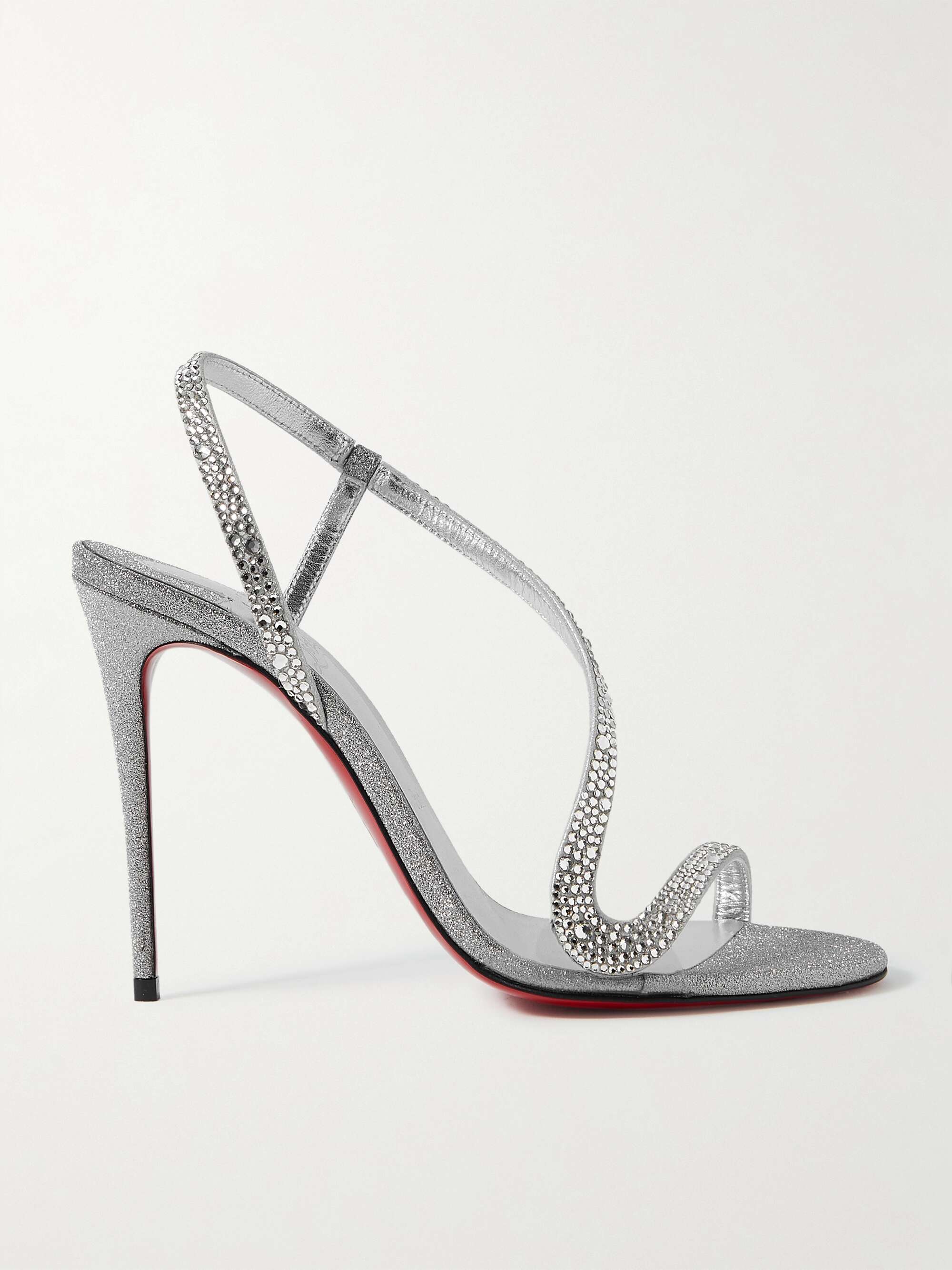 Rosalie Strass 100 embellished glittered leather sandals