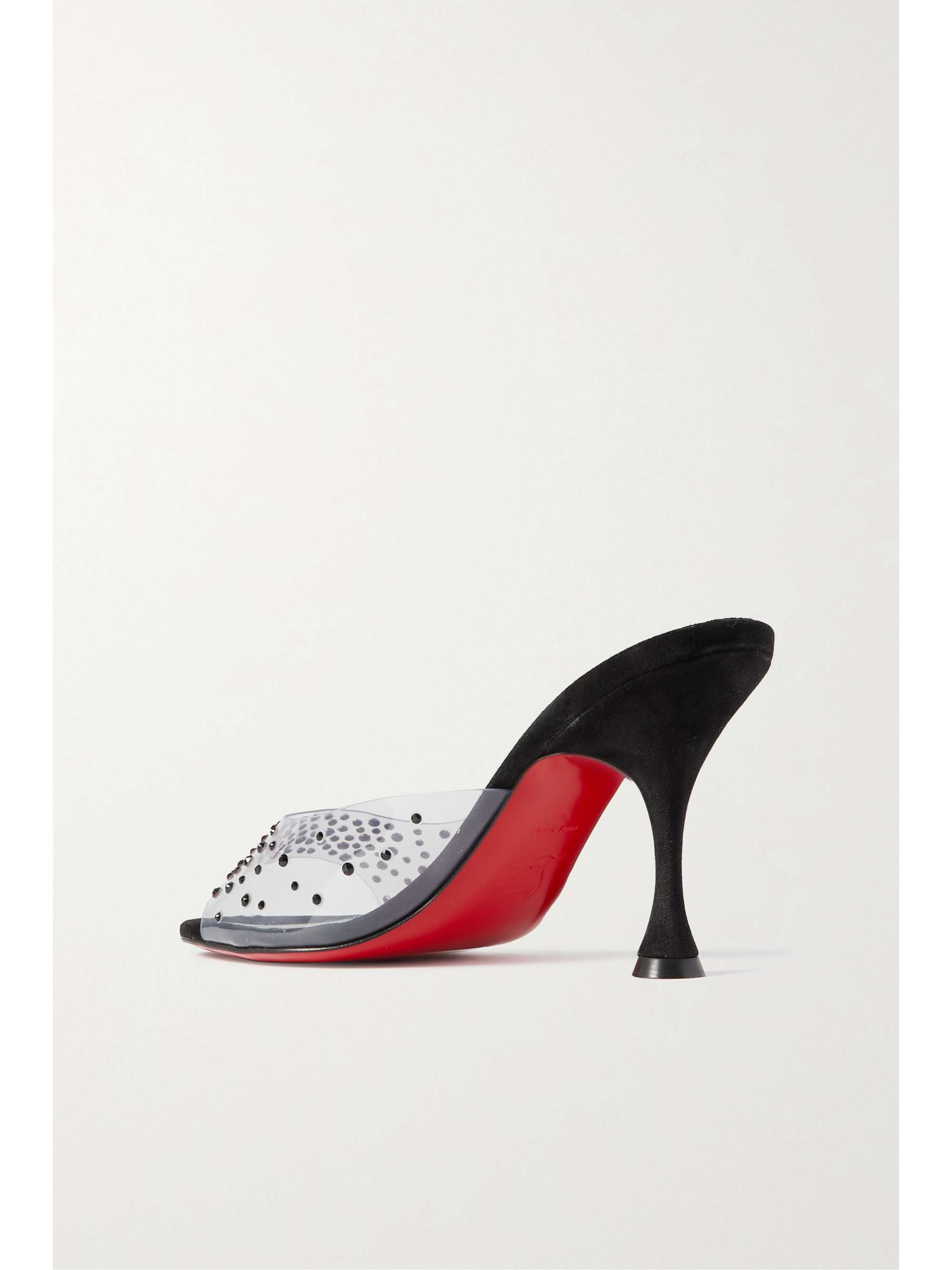 CHRISTIAN LOUBOUTIN Degramule Strass 85 crystal-embellished PVC mules