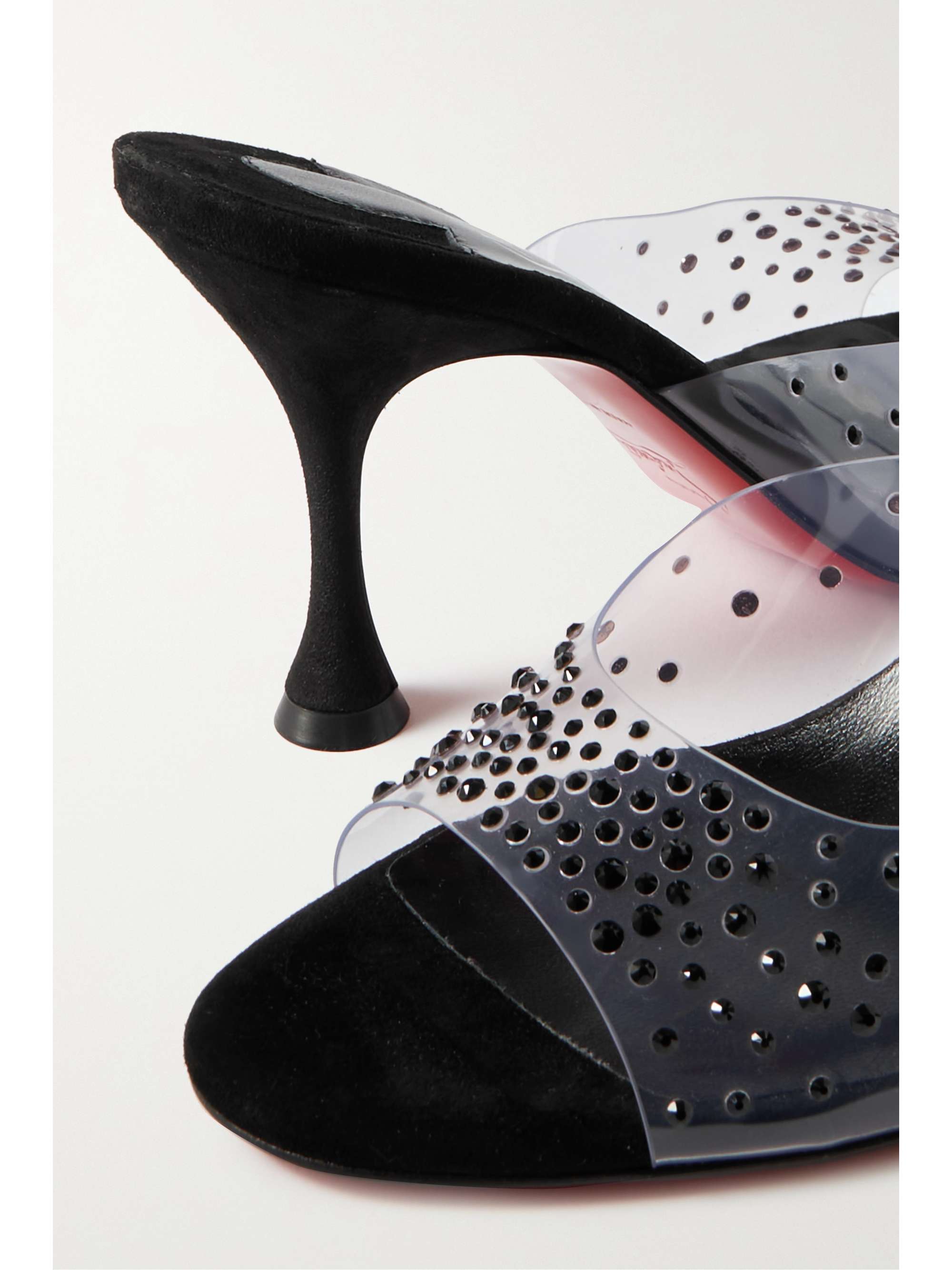 CHRISTIAN LOUBOUTIN Degramule Strass 85 crystal-embellished PVC mules