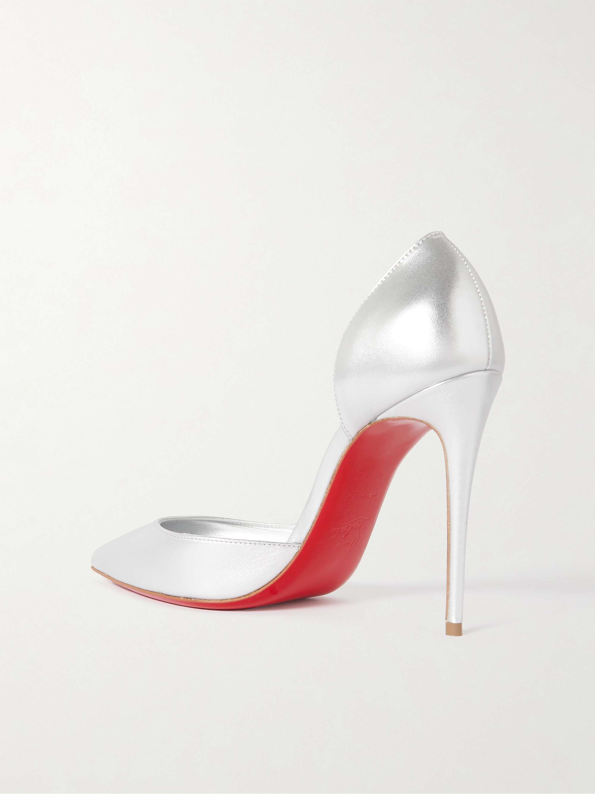 CHRISTIAN LOUBOUTIN Iriza 100 metallic leather pumps