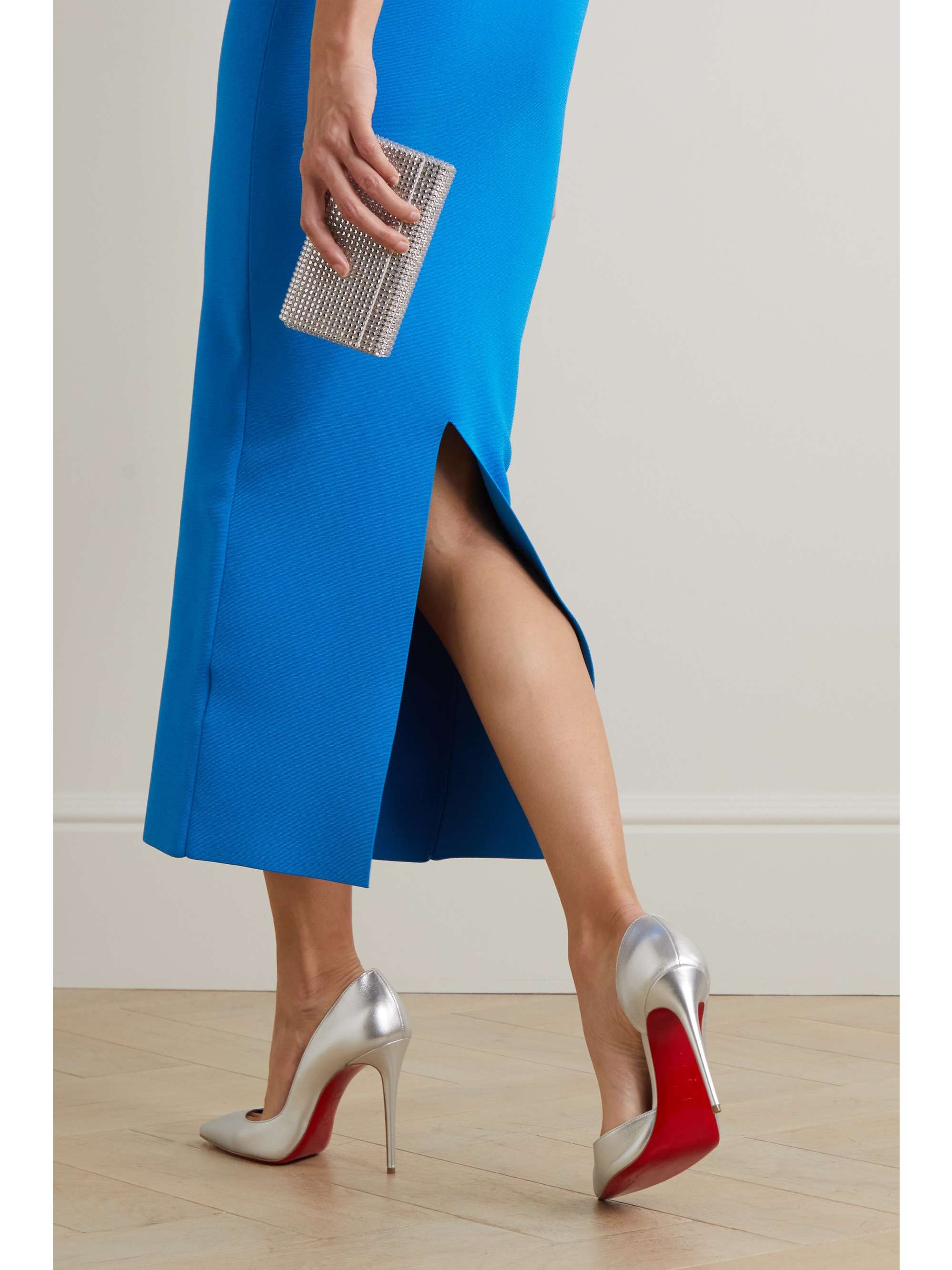 CHRISTIAN LOUBOUTIN Iriza 100 metallic leather pumps
