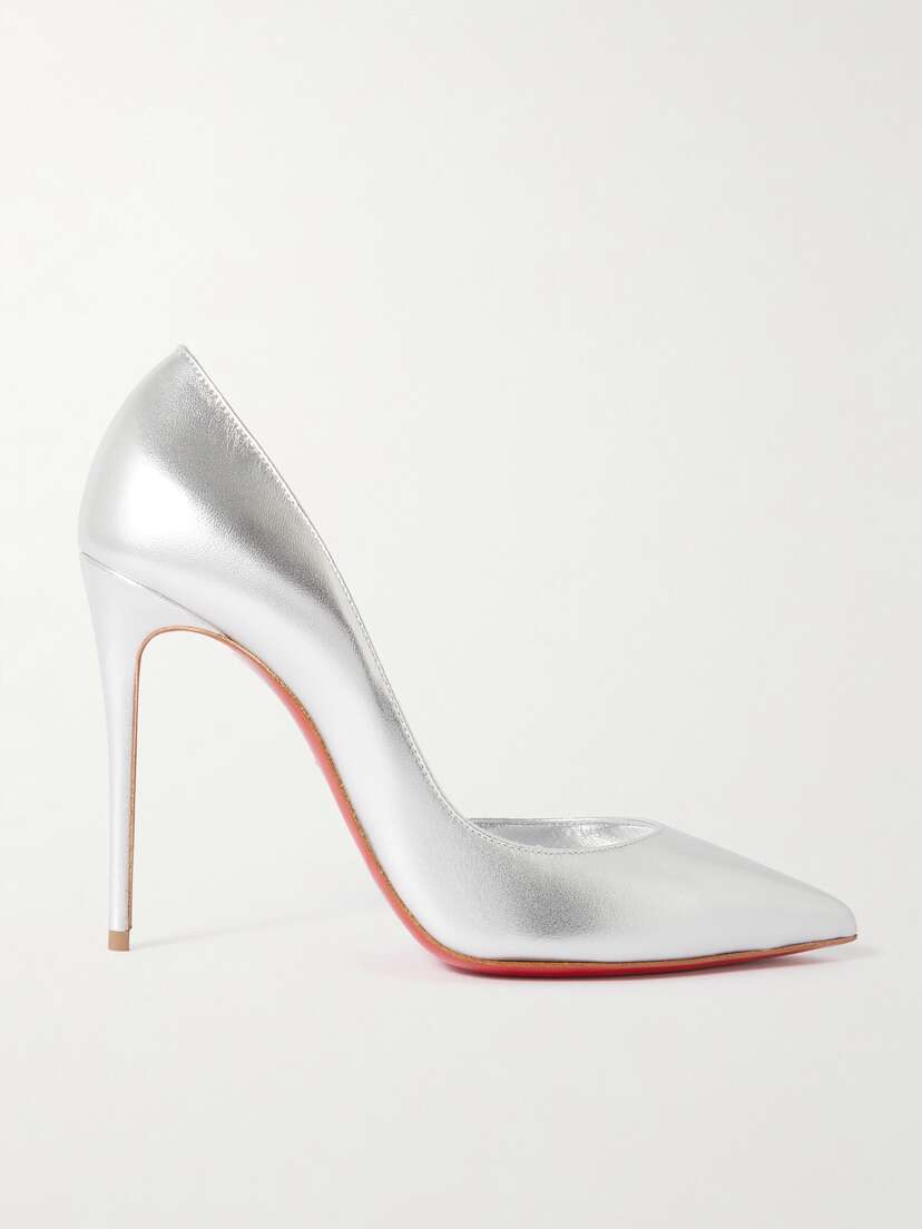 Christian Louboutin Iriza 100 Metallic Leather Pumps