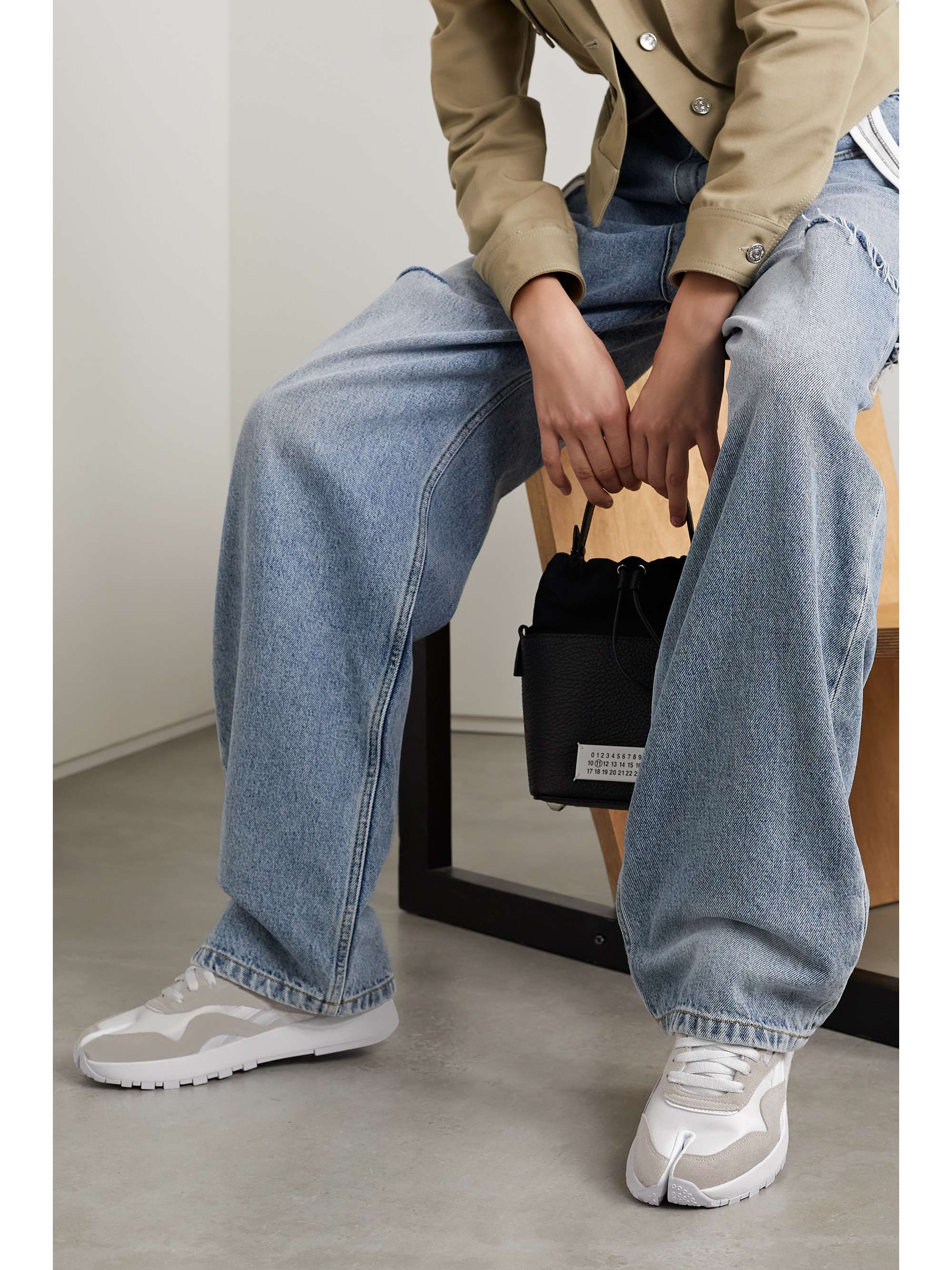 REEBOK + Maison Margiela Project 0 shell, suede and leather sneakers