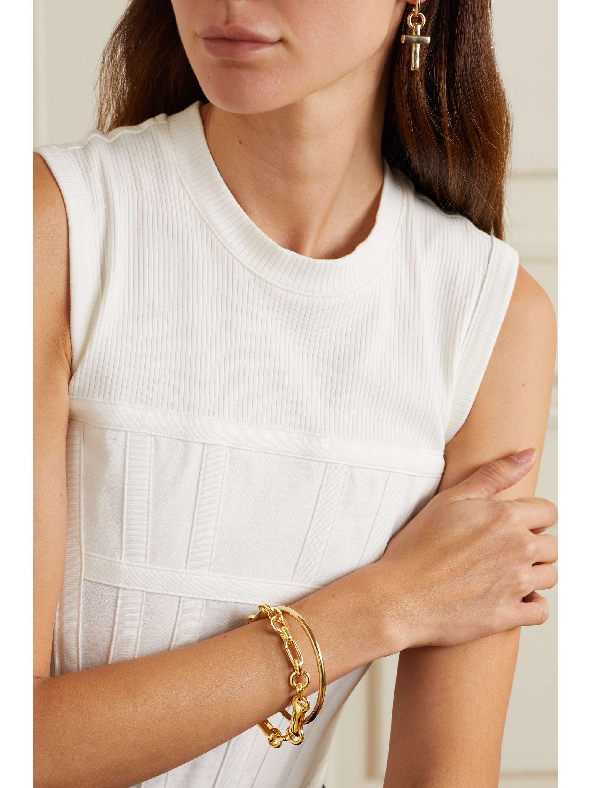LAURA LOMBARDI Sienna goldplated bracelet NETAPORTER