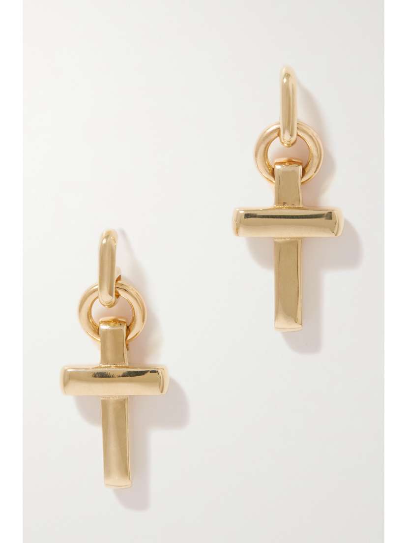 Laura Lombardi + Net Sustain Cecilia Gold-plated Recycled Earrings