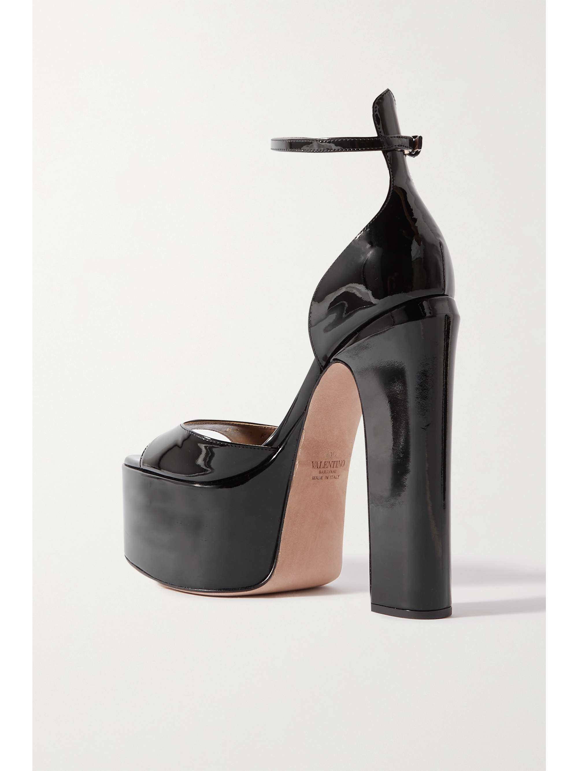 VALENTINO GARAVANI Valentino Garavani Tan-Go 155 patent-leather platform sandals
