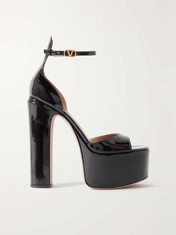 Valentino Garavani Tan-go 155 Patent-leather Platform Sandals
